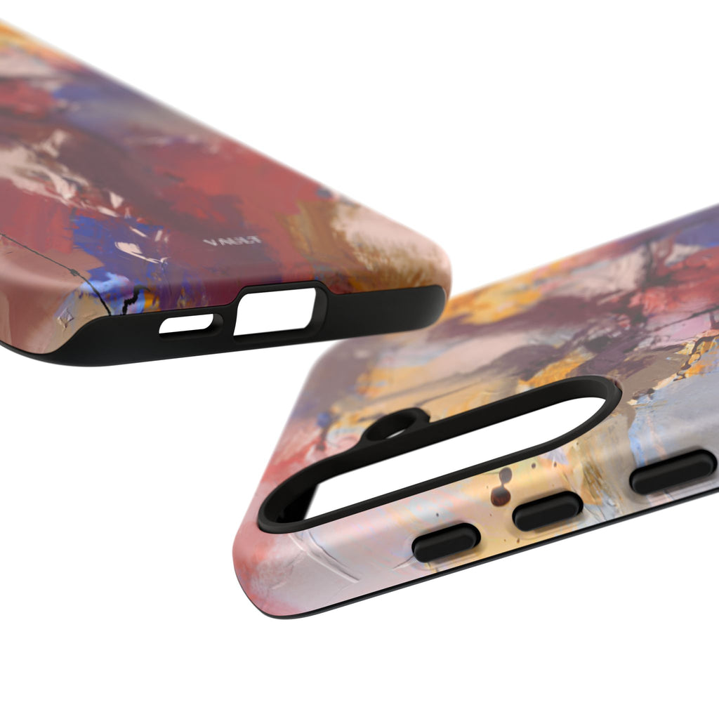 Abstract Brushstroke Tough Phone Case — Colorful Protective iPhone Cover