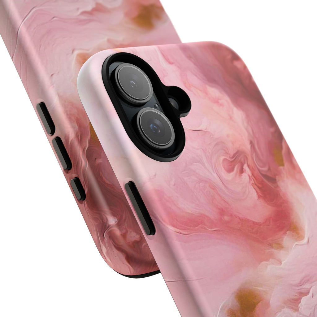 Pink Marble Tough Phone Case — Protective Artistic Phone Cover
