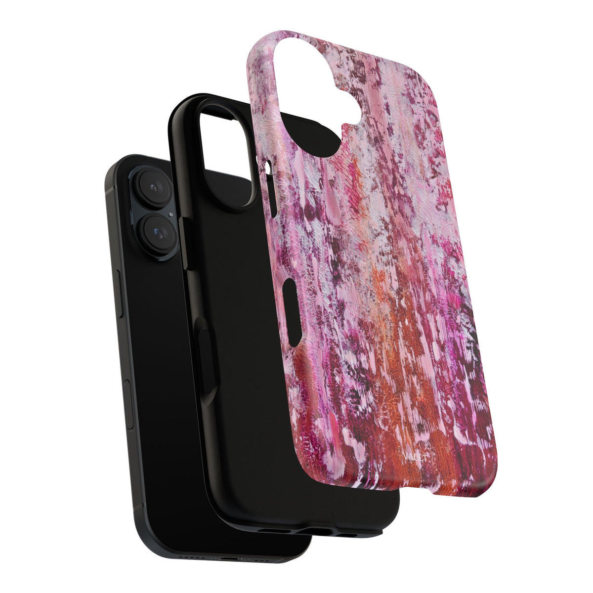 Pink Abstract Art Tough Phone Case — Protective Artistic Phone Cover