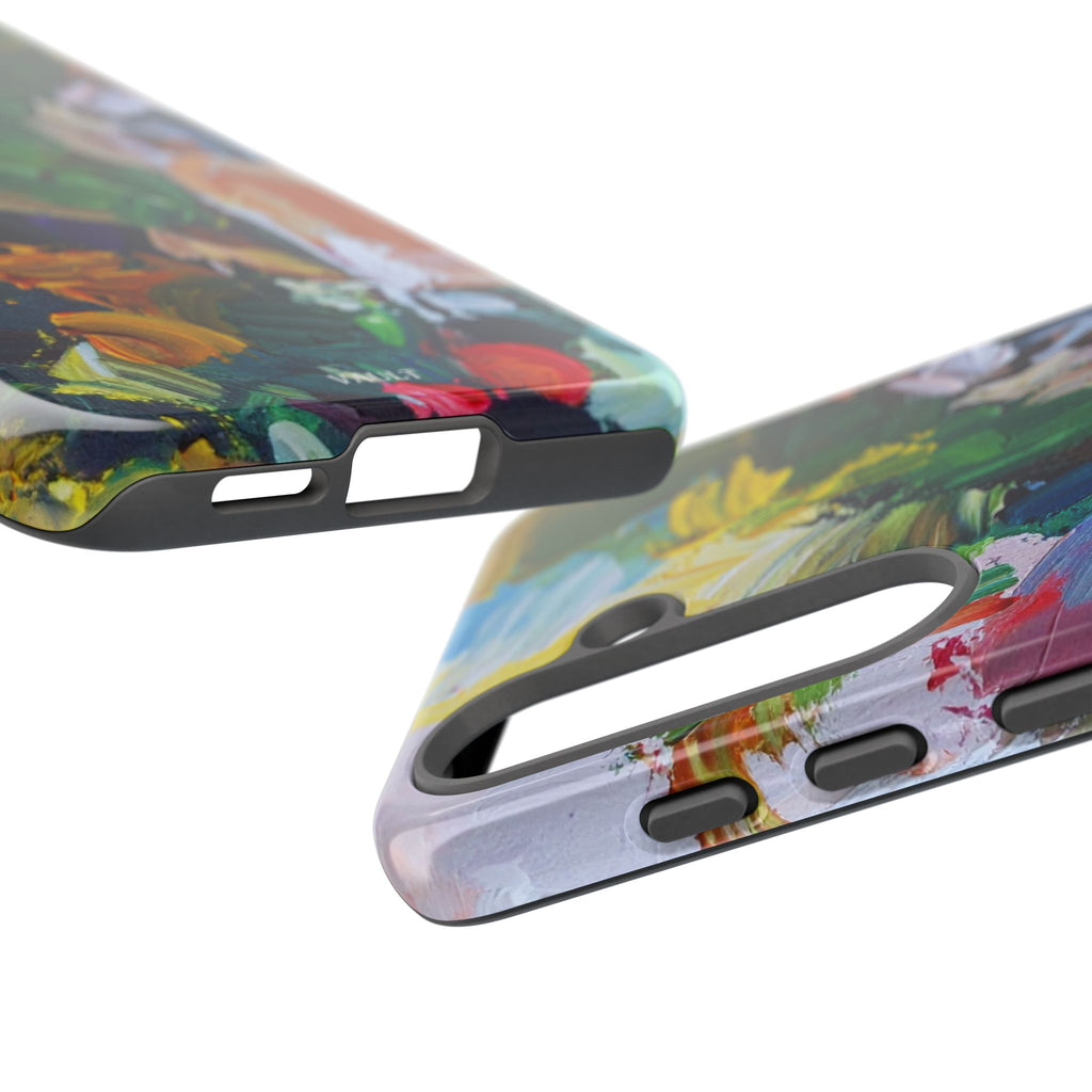 Abstract Paint Brushstroke Phone Case — Colorful Artistic Tough Case