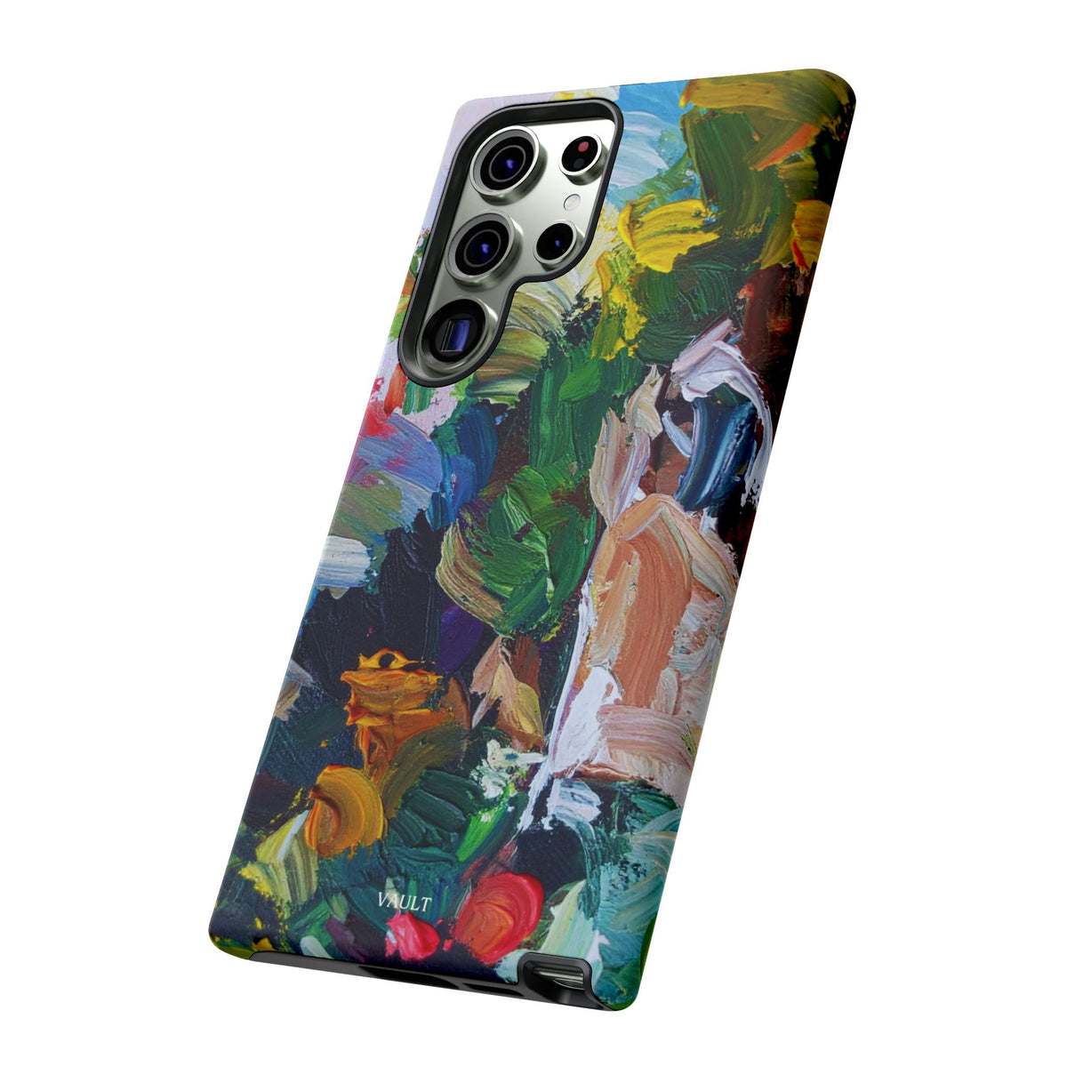 Abstract Paint Brushstroke Phone Case — Colorful Artistic Tough Case