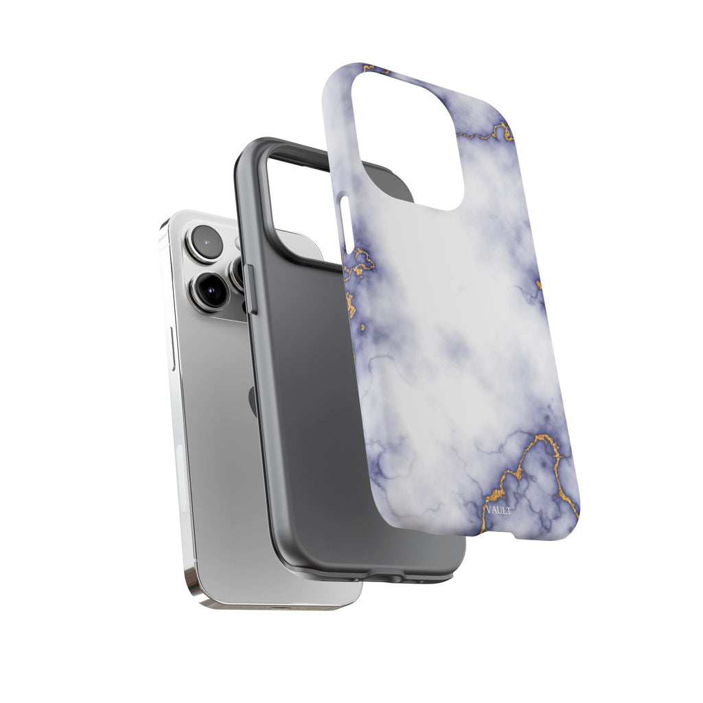 Purple Marble Tough Phone Case with Gold Veins