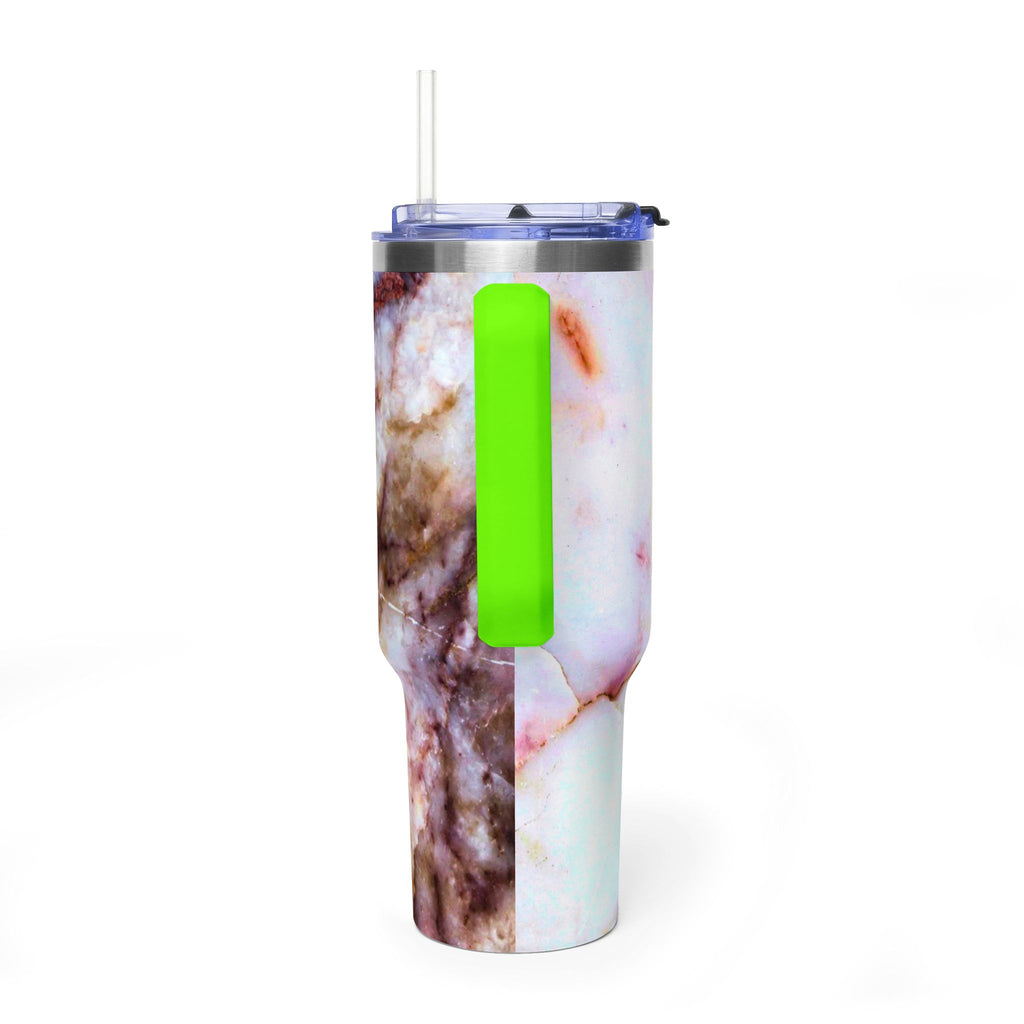 40oz Marble Rose Quartz Vacuum Tumbler – Insulated Travel Mug