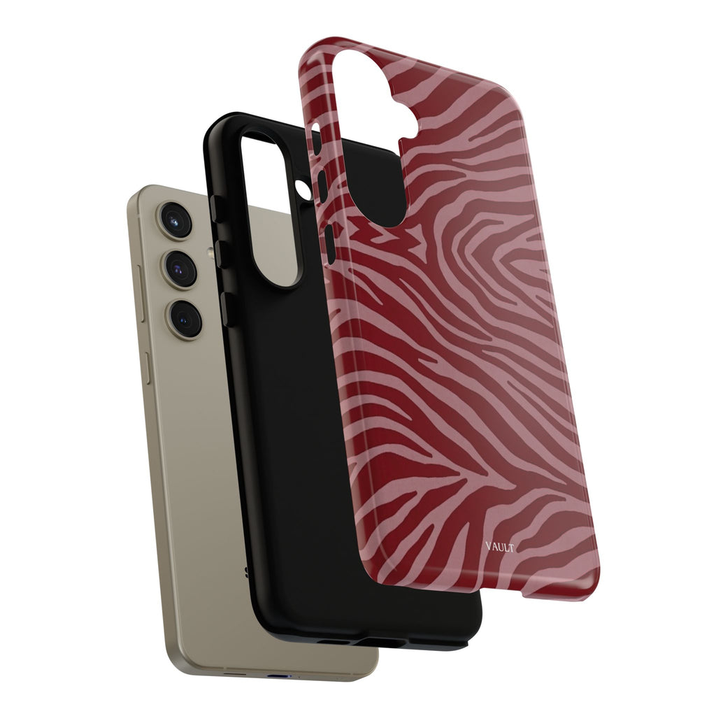 Red Zebra Print Tough Phone Case