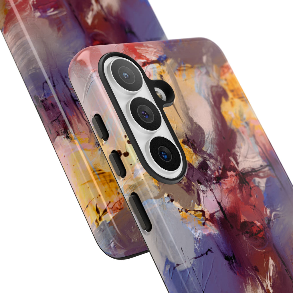 Abstract Brushstroke Tough Phone Case — Colorful Protective iPhone Cover