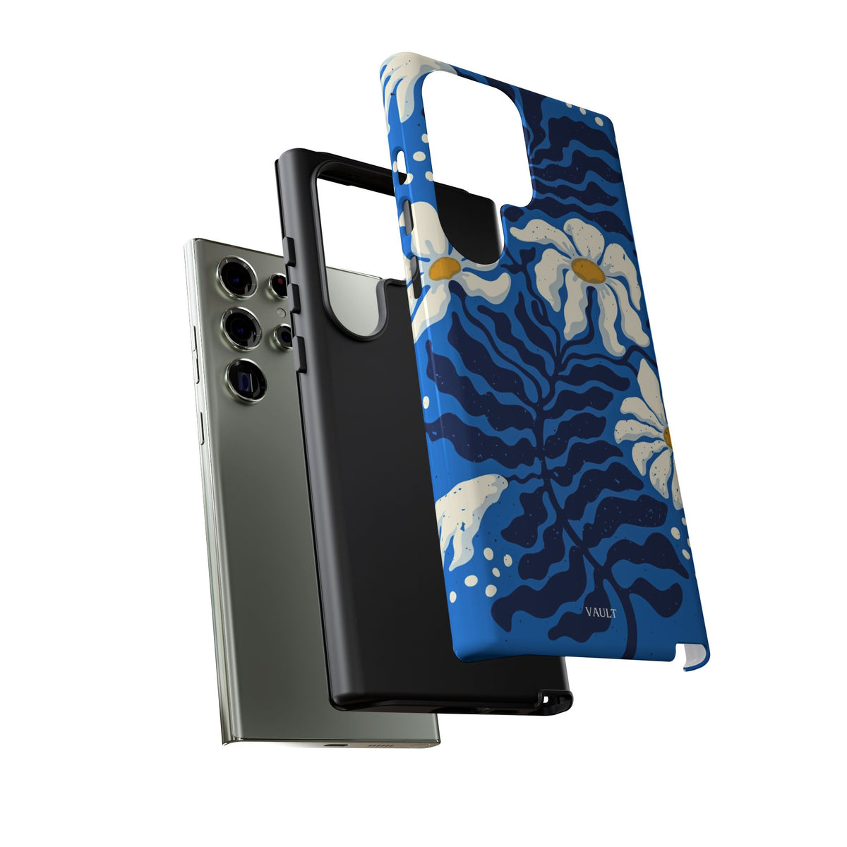 Blue Daisy Tough Phone Case — Floral Protective Phone Cover