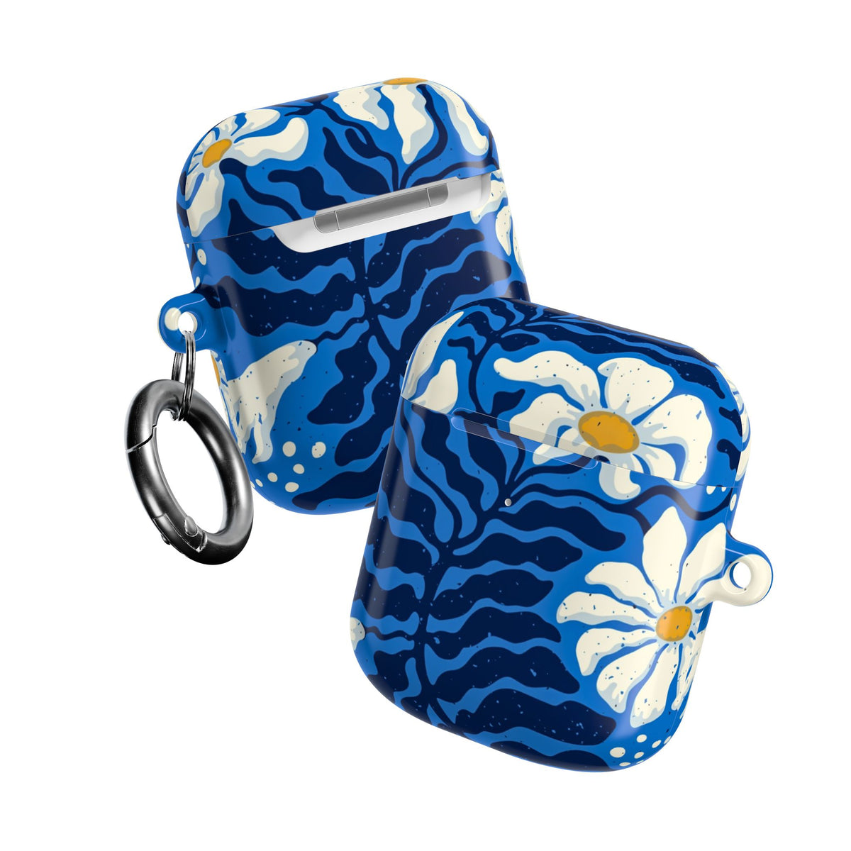 Blue Floral Daisy AirPod Case