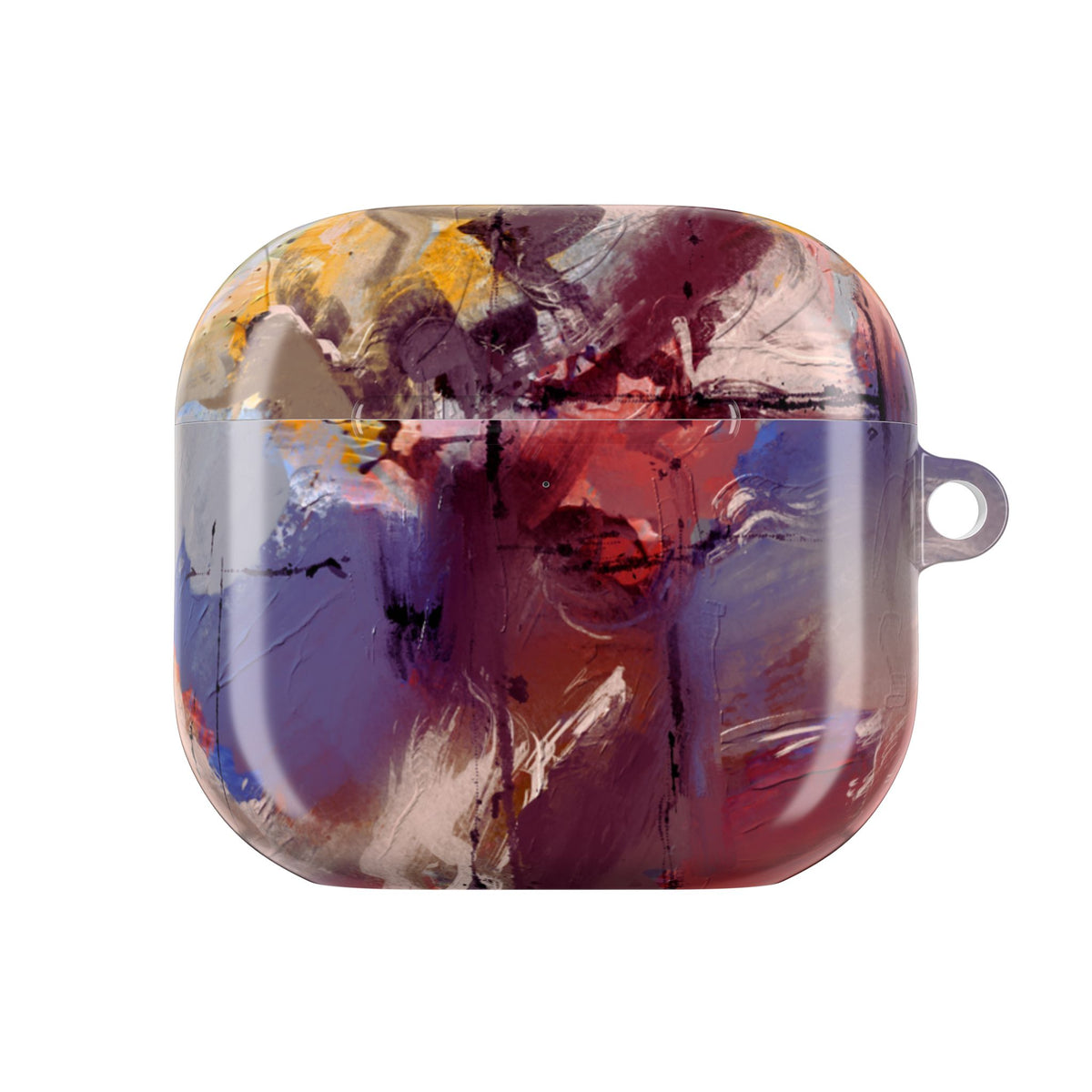 Abstract Paint Splash AirPod Case — Colorful Artistic Protective Cover