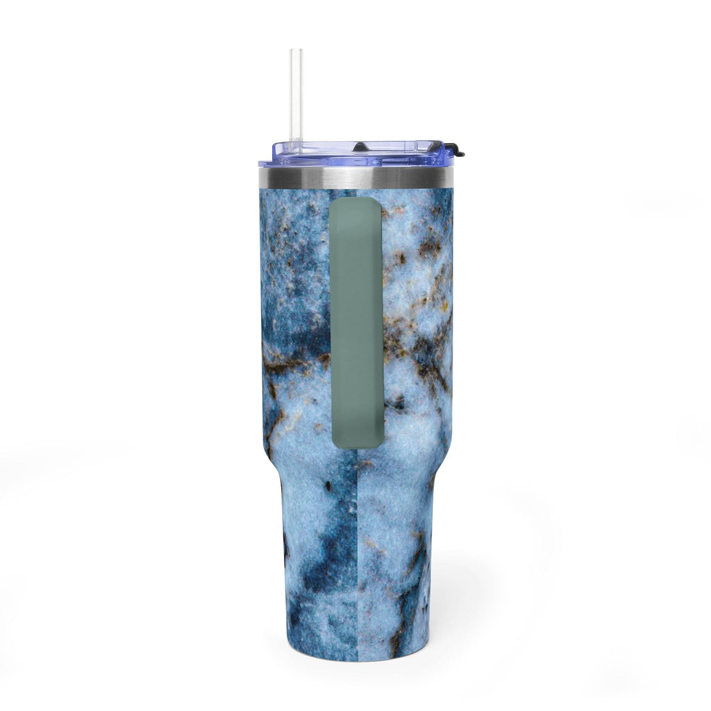 40oz Blue Marble Vacuum Tumbler