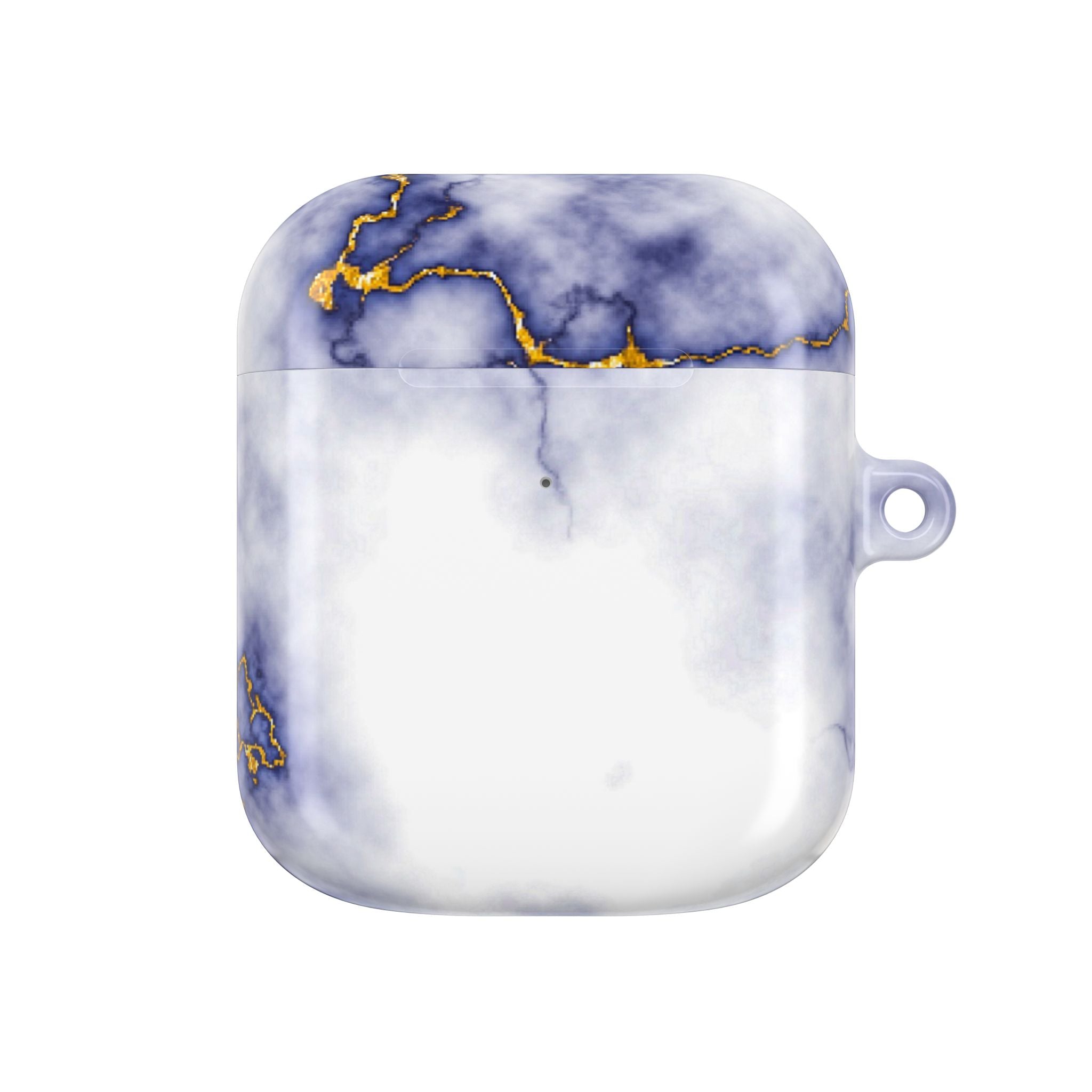 Marble Purple AirPod Case with Gold Veining — Elegant Protective Cover