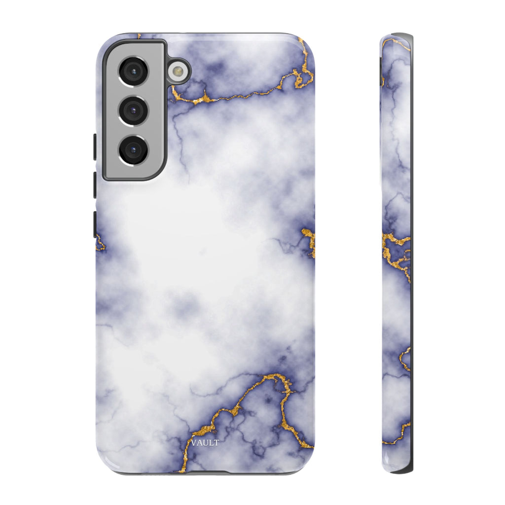 Purple Marble Tough Phone Case with Gold Veins