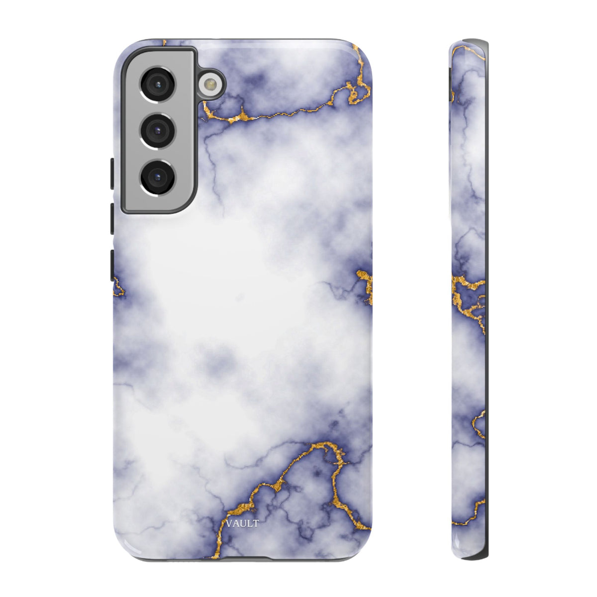 Purple Marble Tough Phone Case with Gold Veins