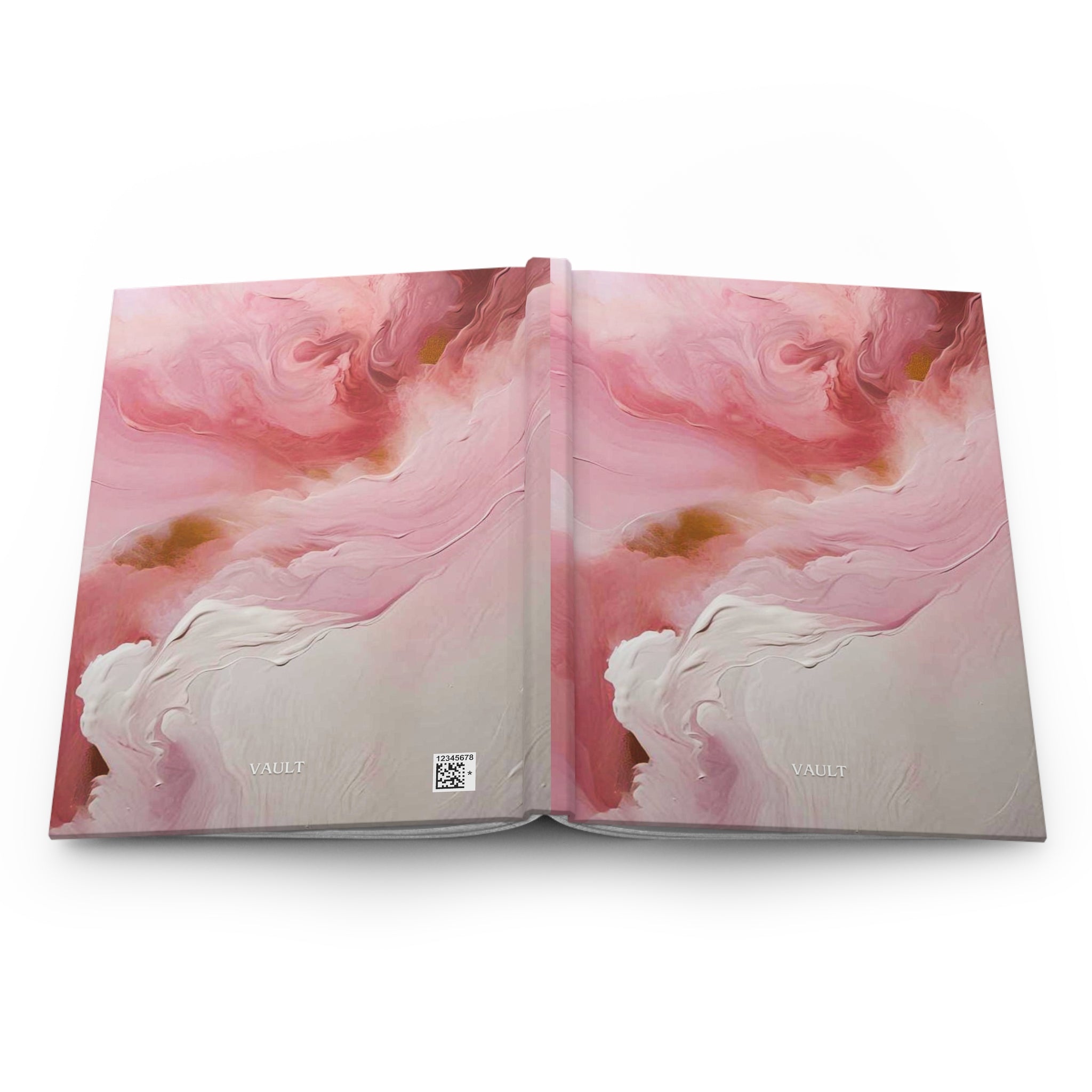 Pink Marble Hardcover Journal — Abstract Floral Notebook for Writing, Planning & Gifts