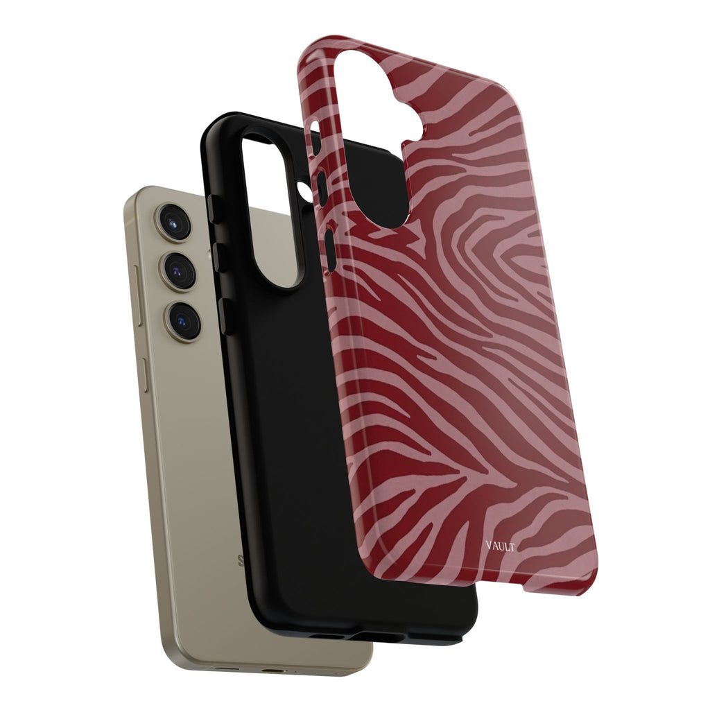 Red Zebra Print Tough Phone Case