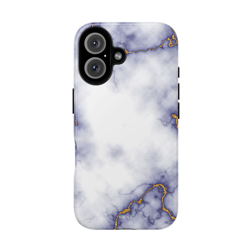 Purple Marble Tough Phone Case with Gold Veins