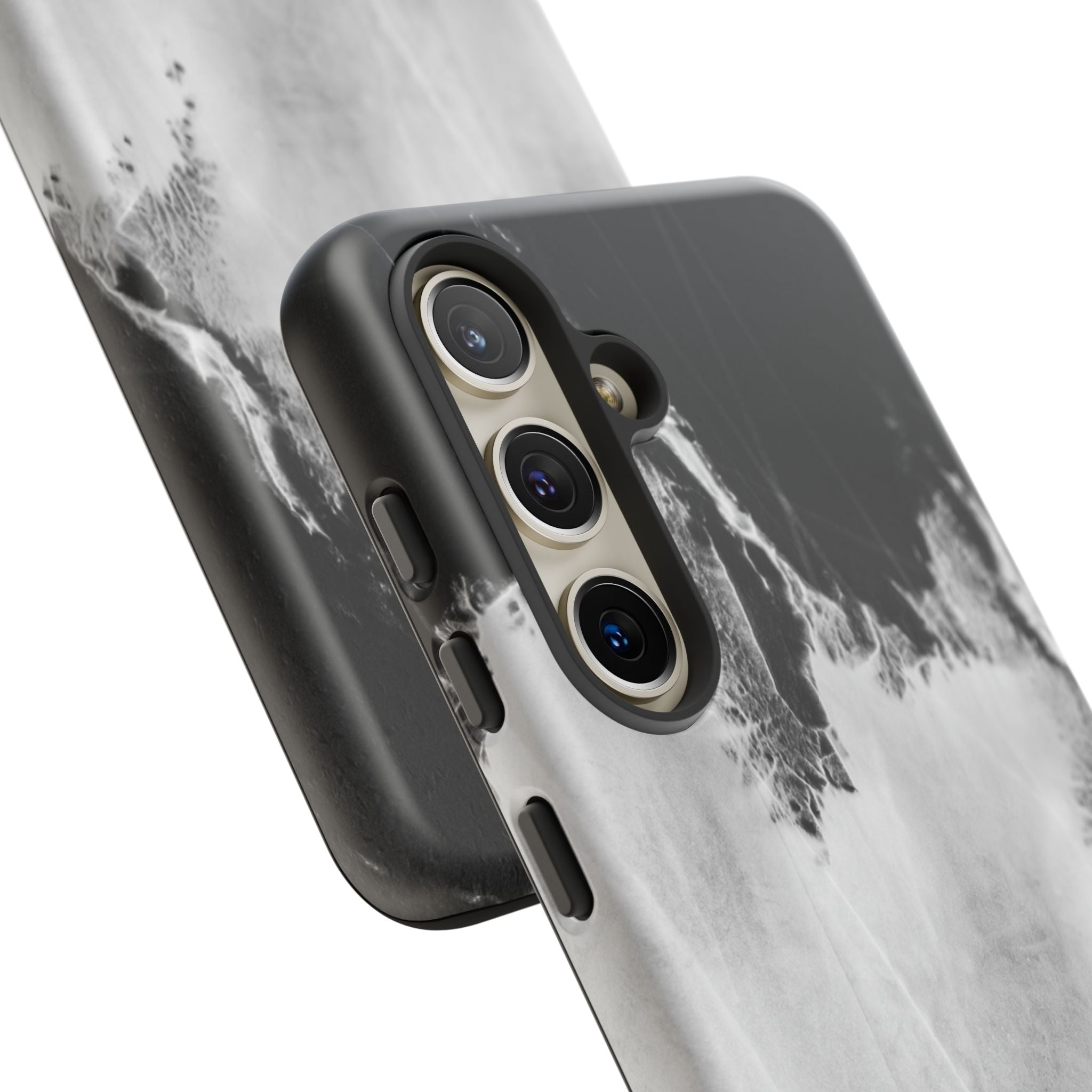 Marble Ink Tough Case — Black & White Abstract Phone Cover