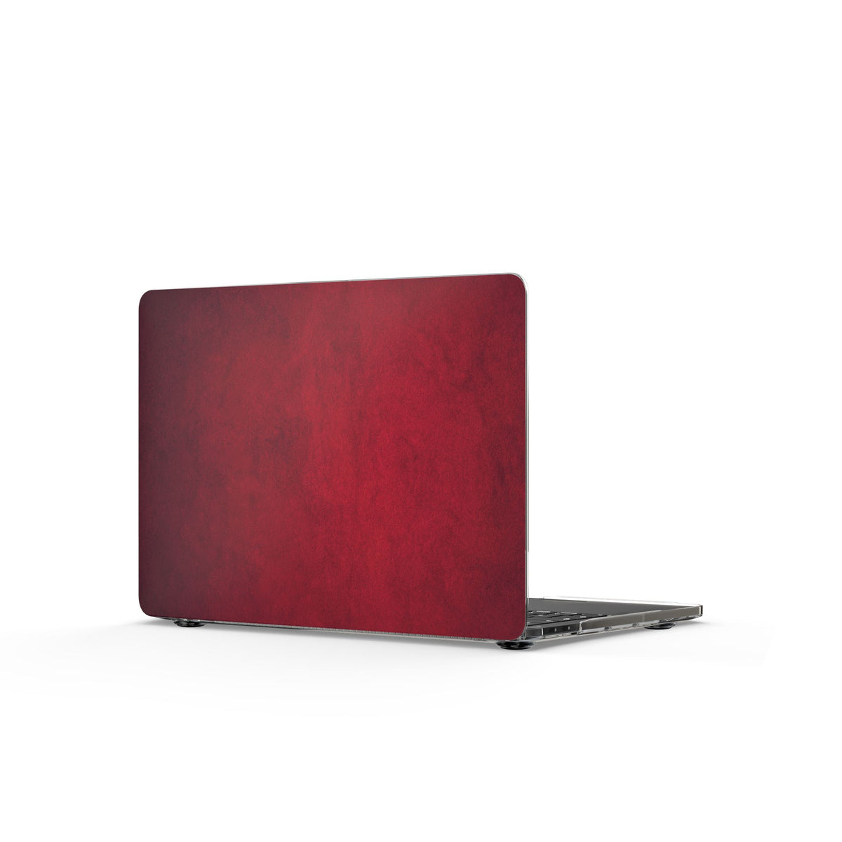 Red Vintage Texture Clear MacBook Case