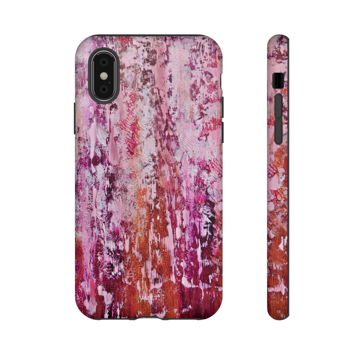 Pink Abstract Art Tough Phone Case — Protective Artistic Phone Cover