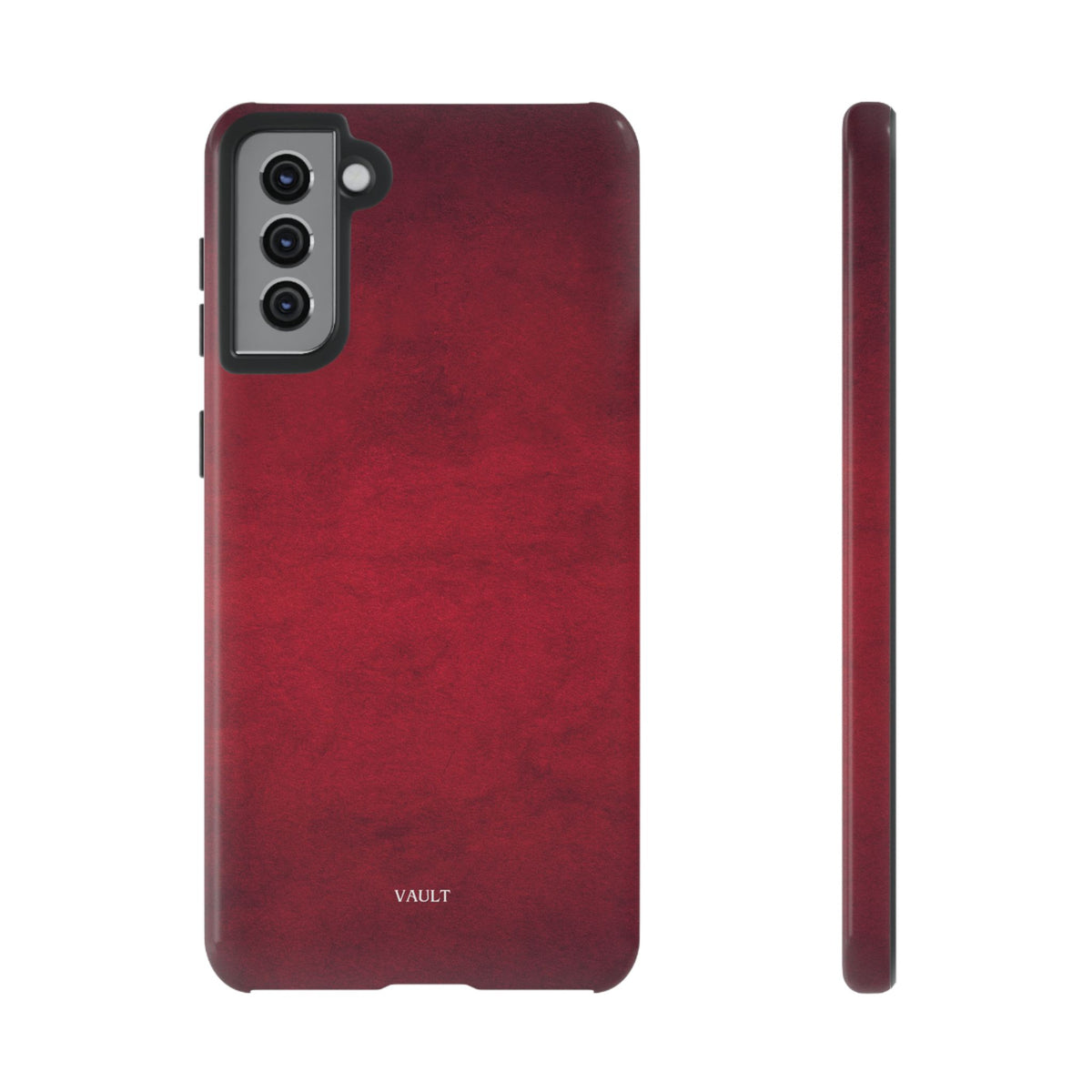 Red Leather Texture Phone Case Impact-Resistant Case