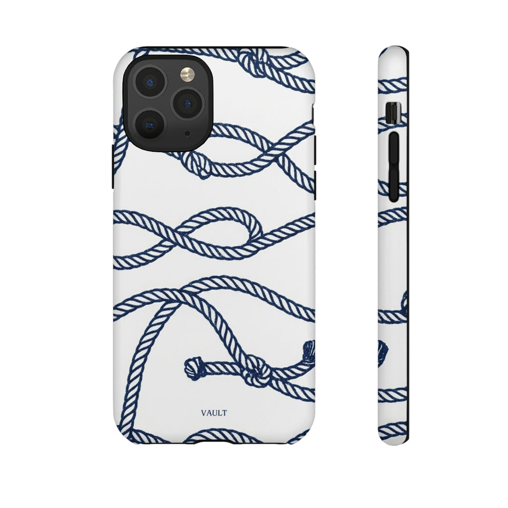 Nautical Rope Tough Case — Protective Phone Cover with Navy Knot Design