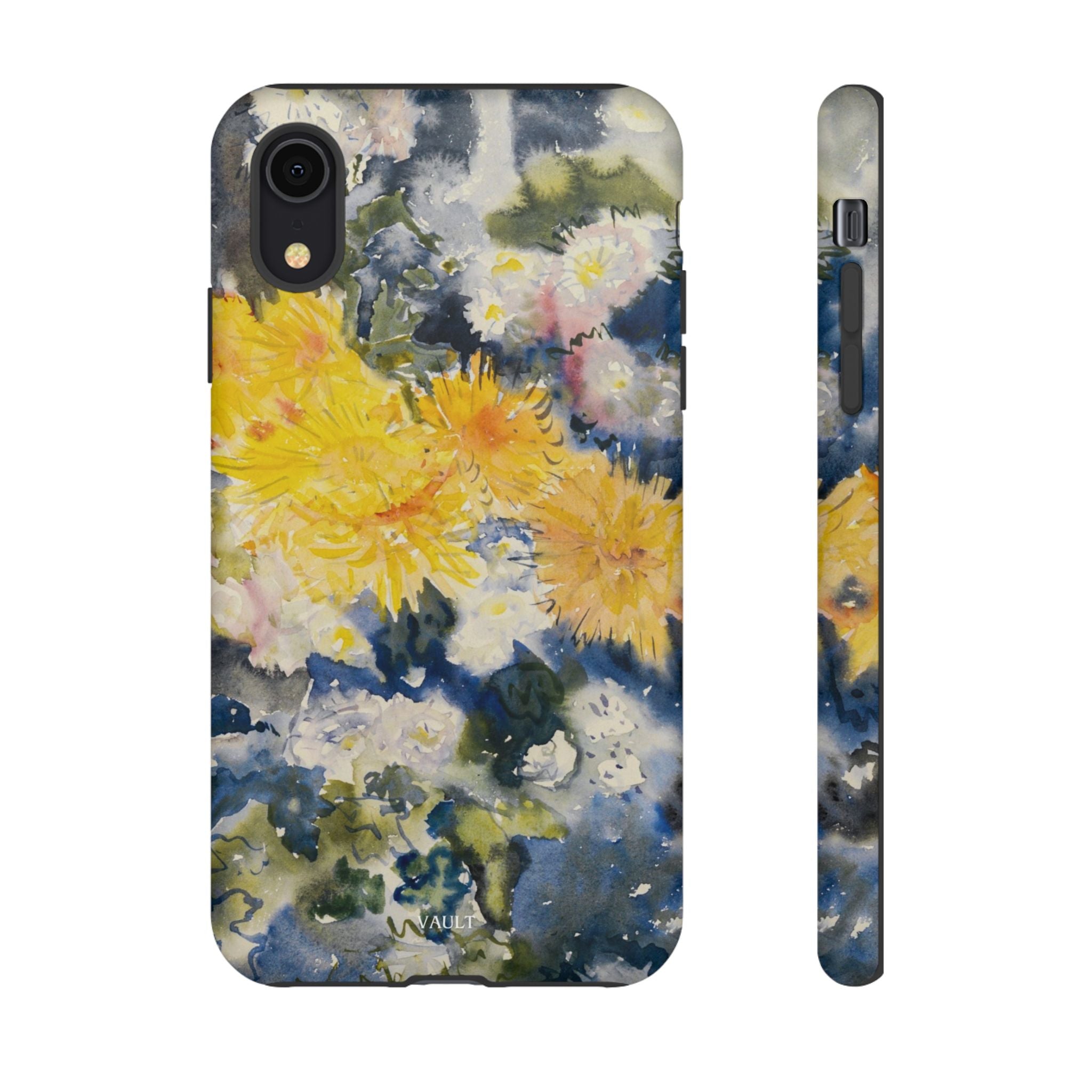 Floral Watercolor Phone Case – Yellow Chrysanthemums Design