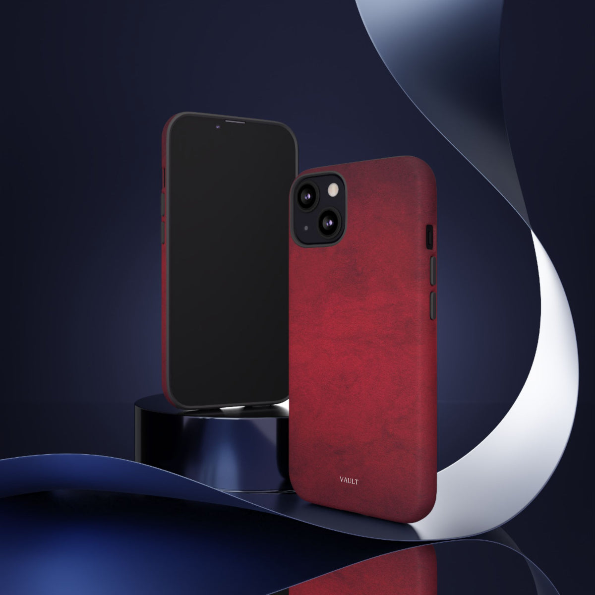 Red Leather Texture Phone Case Impact-Resistant Case