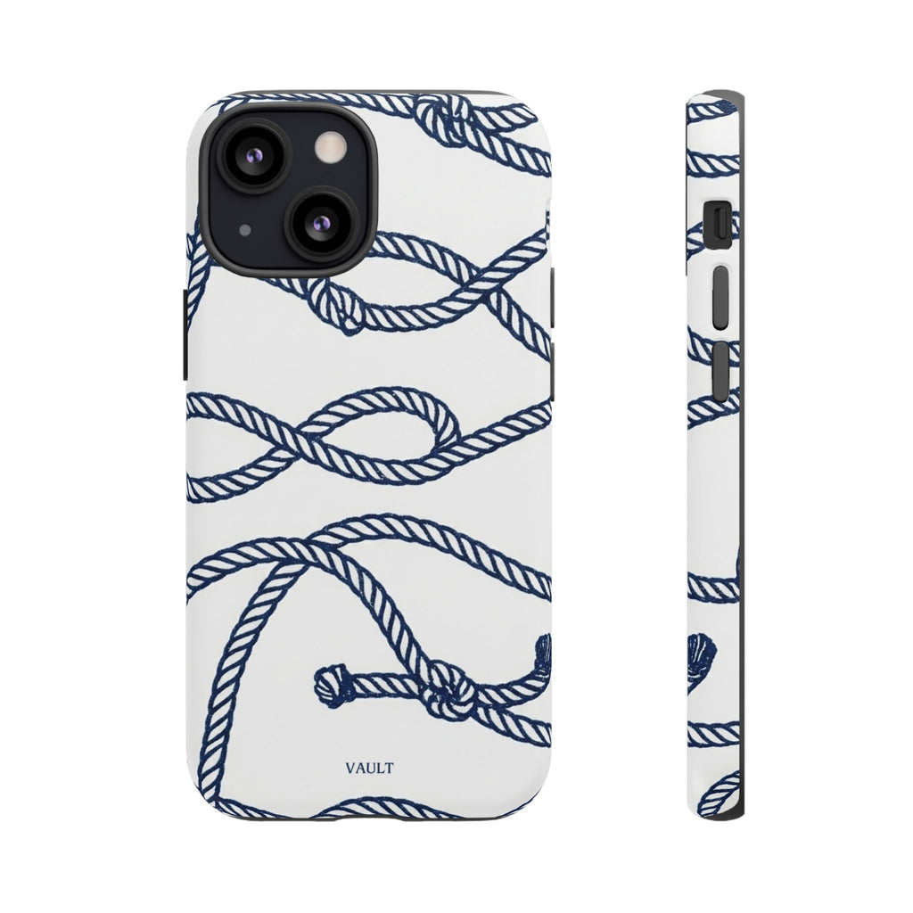 Nautical Rope Tough Case — Protective Phone Cover with Navy Knot Design