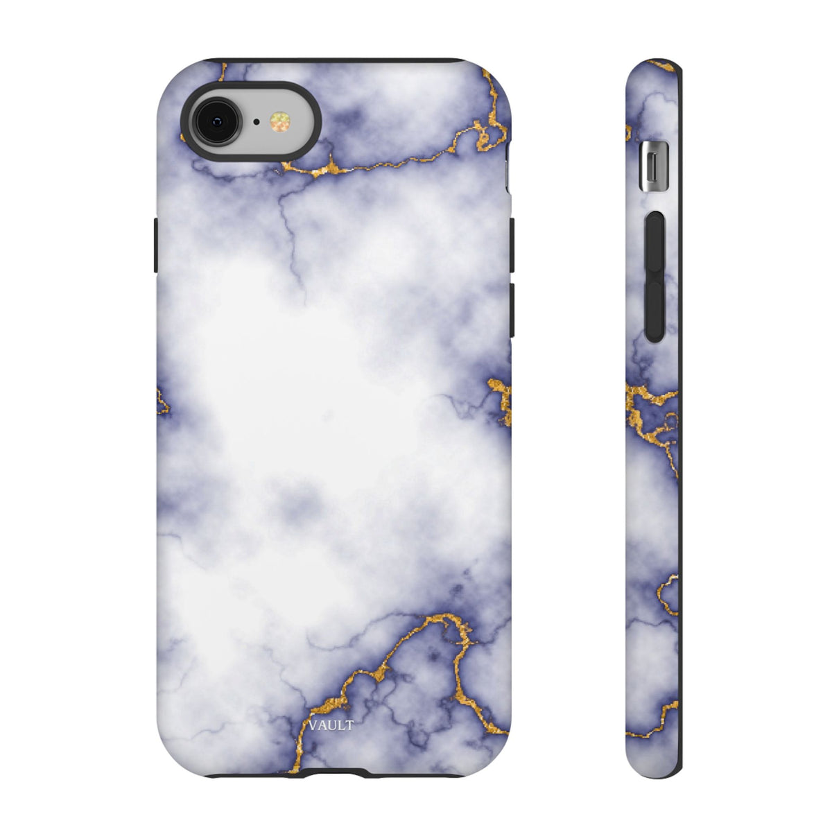 Purple Marble Tough Phone Case with Gold Veins