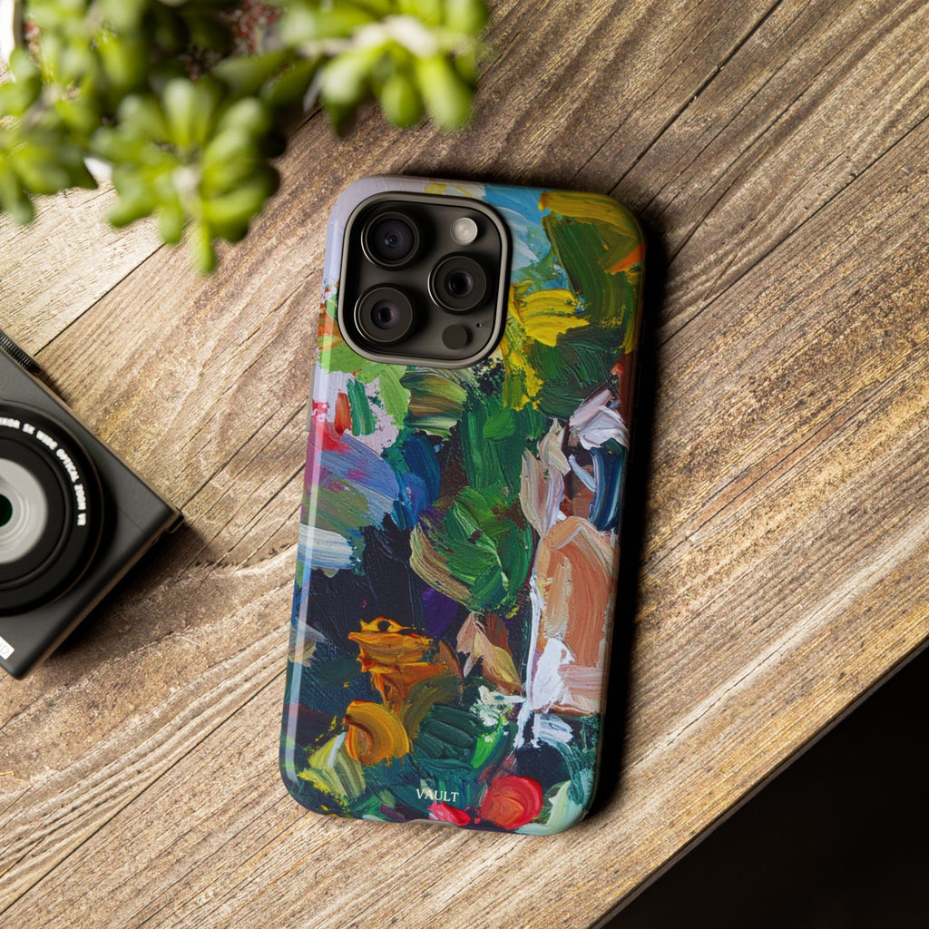 Abstract Paint Brushstroke Phone Case — Colorful Artistic Tough Case