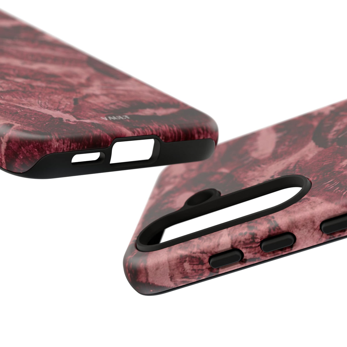 Kiss Print Phone Case – Burgundy Lip Pattern Protective Phone Cover