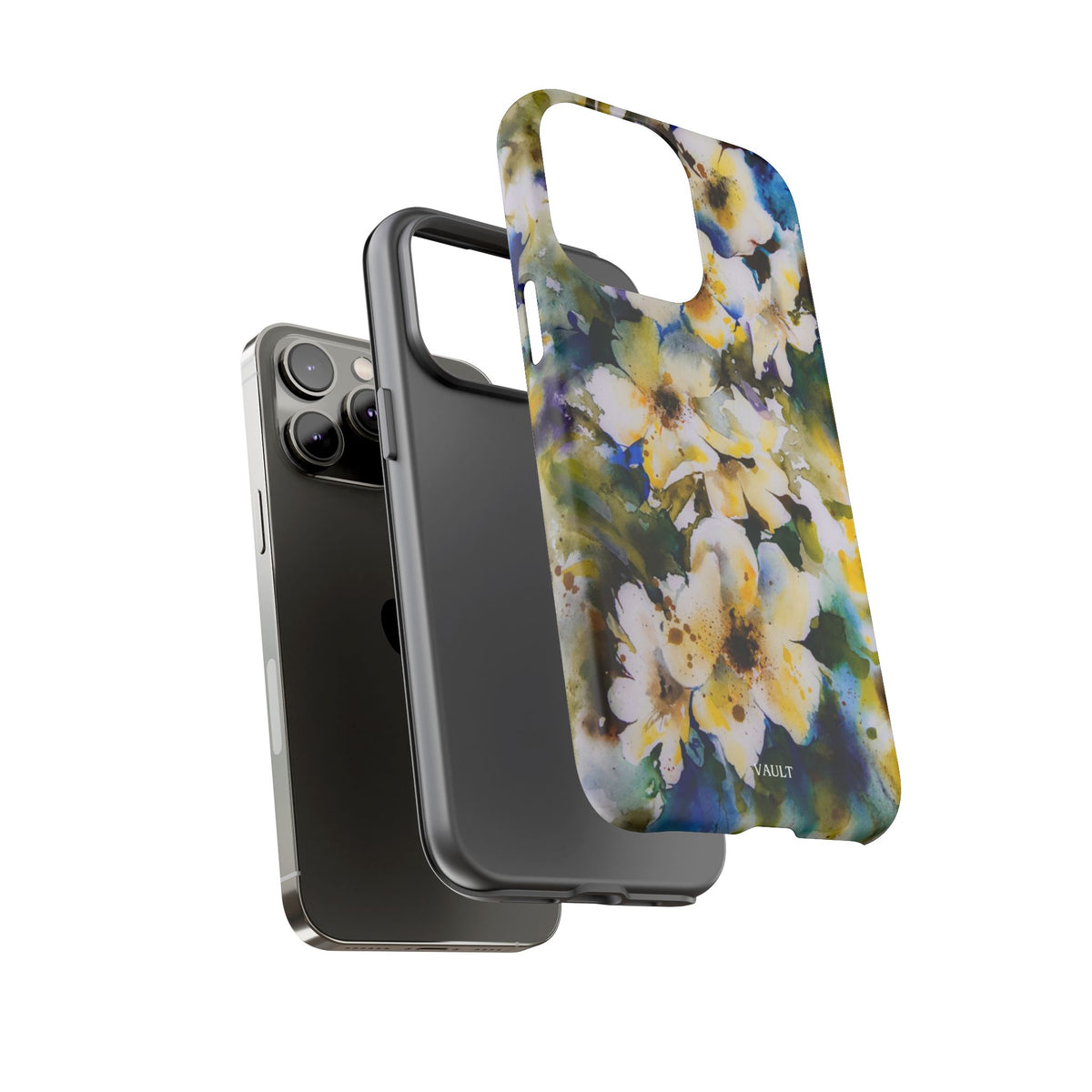 Floral Watercolor Tough Case – Yellow White Blossom Phone Cover