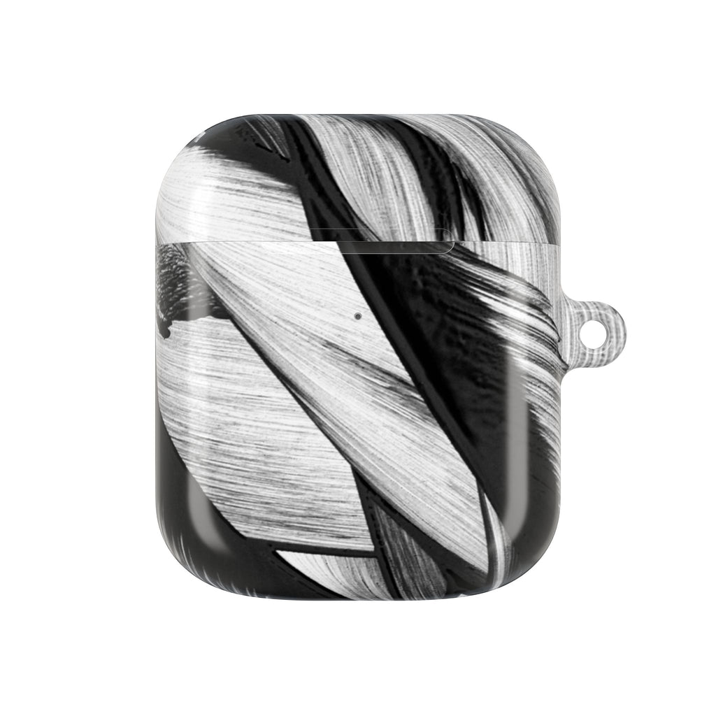 AirPod Case — Monochrome Tropical Leaf Protective Cover