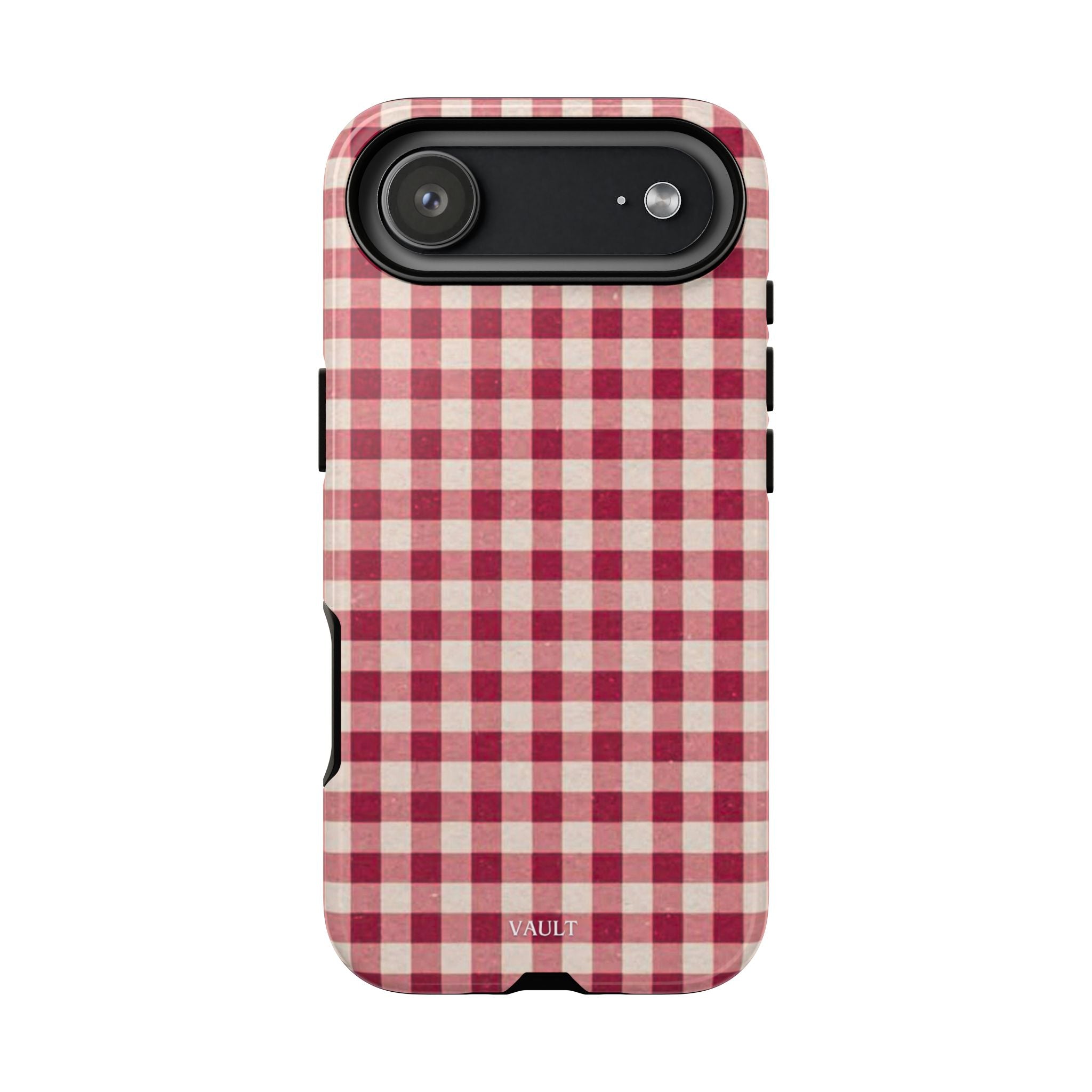 Gingham Phone Case — Red Plaid Tough Case