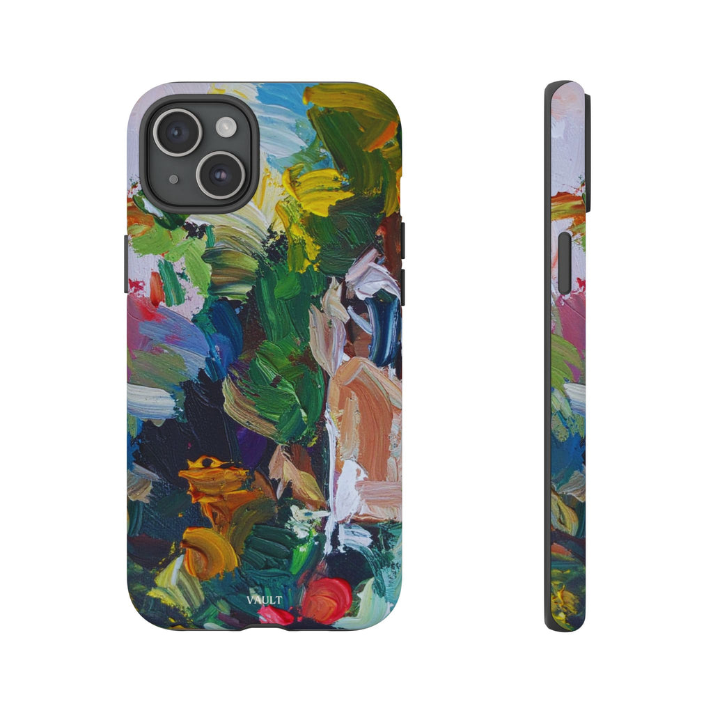 Abstract Paint Brushstroke Phone Case — Colorful Artistic Tough Case