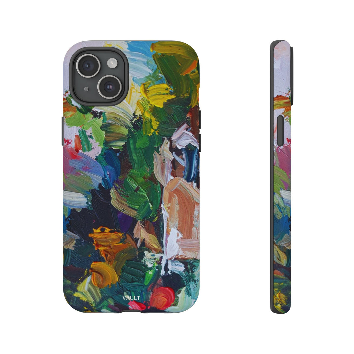 Abstract Paint Brushstroke Phone Case — Colorful Artistic Tough Case