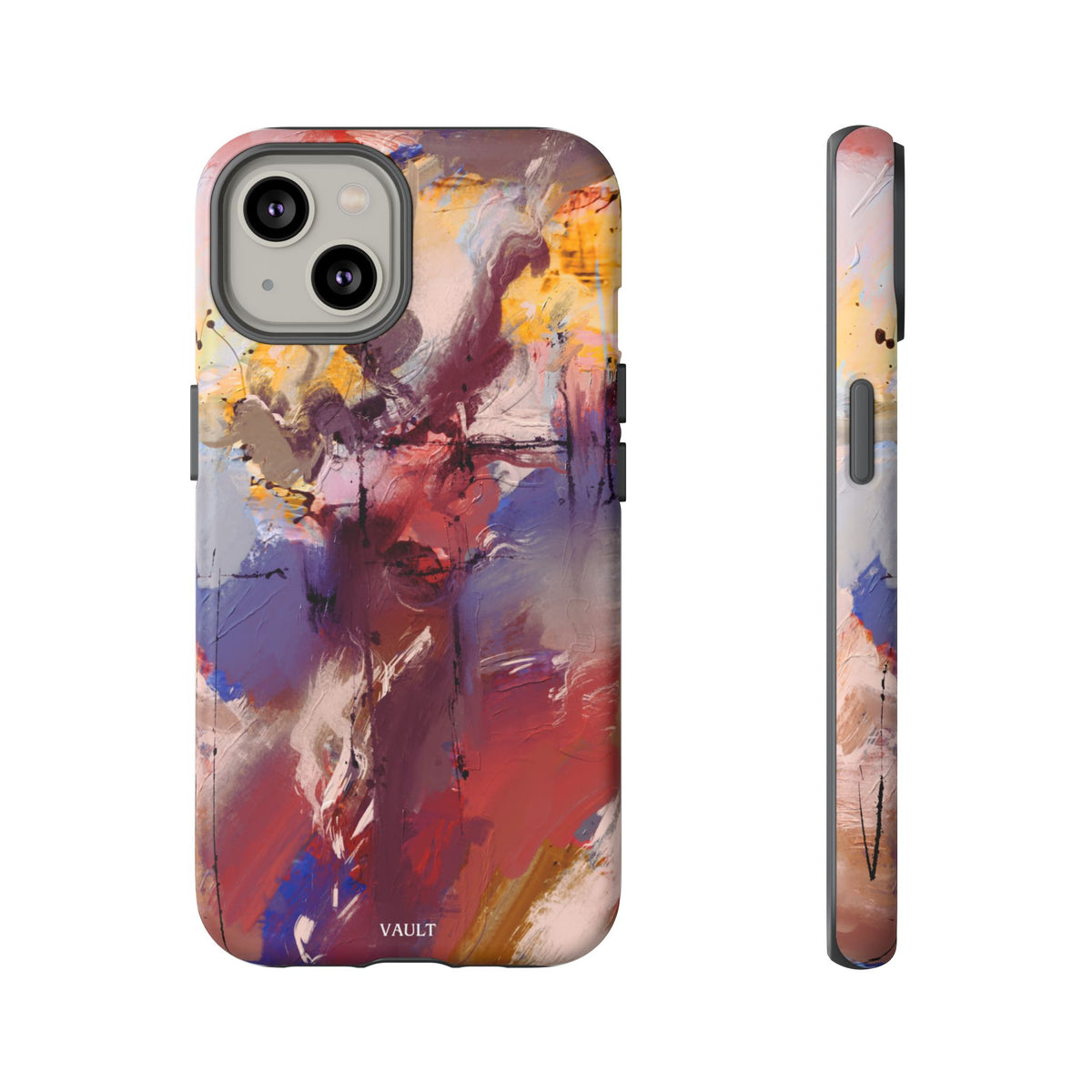 Abstract Brushstroke Tough Phone Case — Colorful Protective iPhone Cover