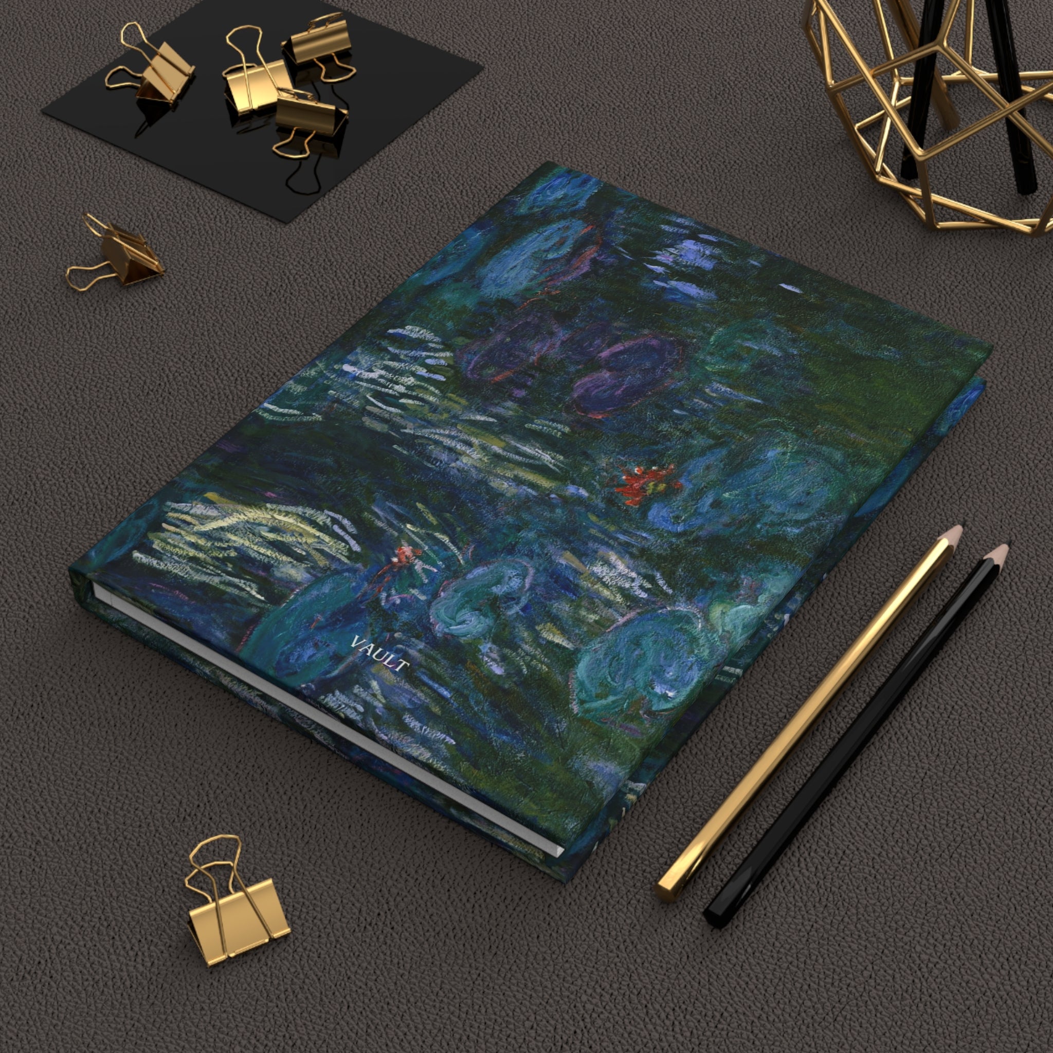 Hardcover Journal — Monet Water Lilies Art Notebook