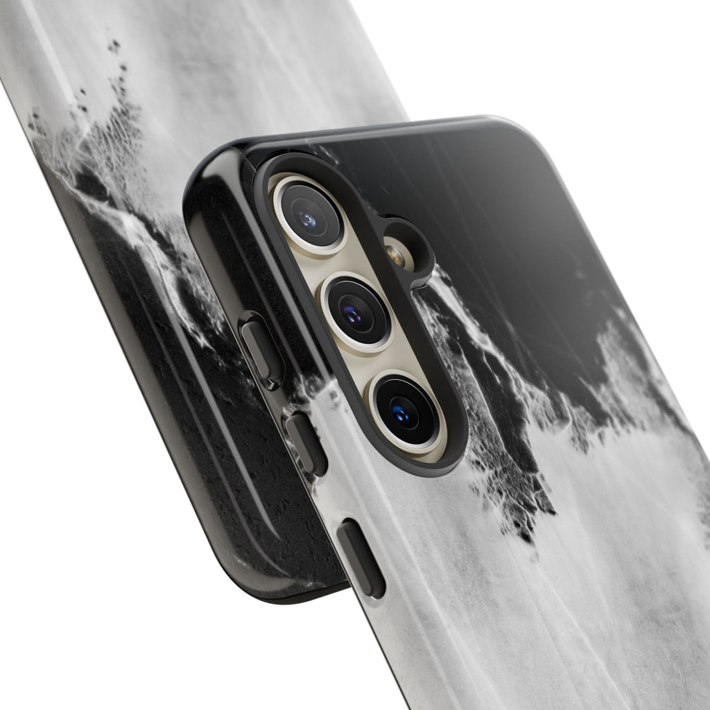 Marble Ink Tough Case — Black & White Abstract Phone Cover