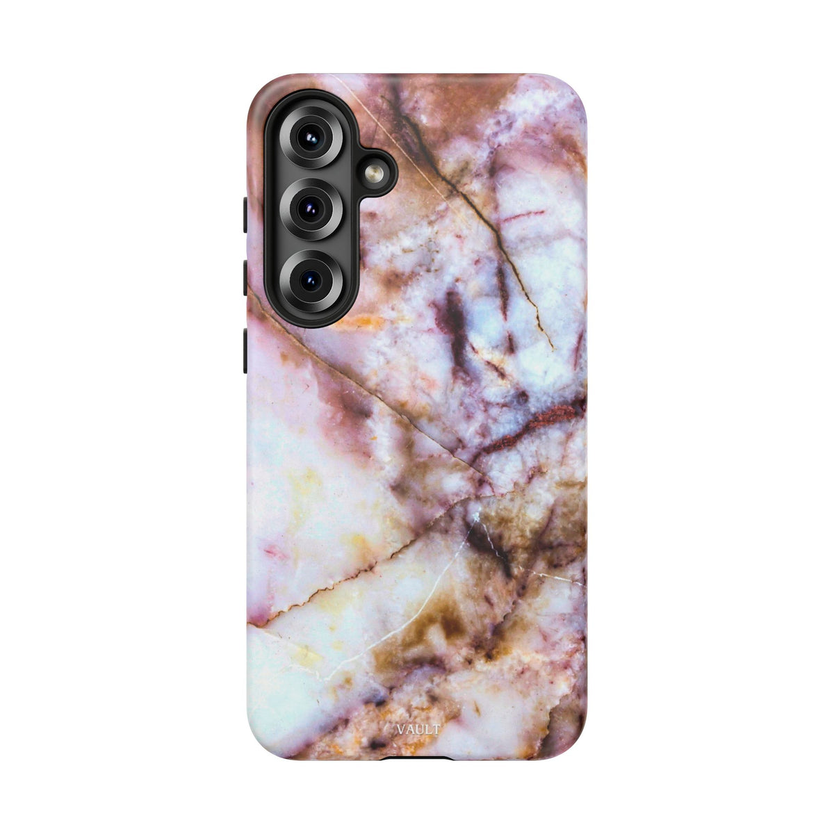 Marble Vein Tough Phone Case — Pink Quartz Protective Cover