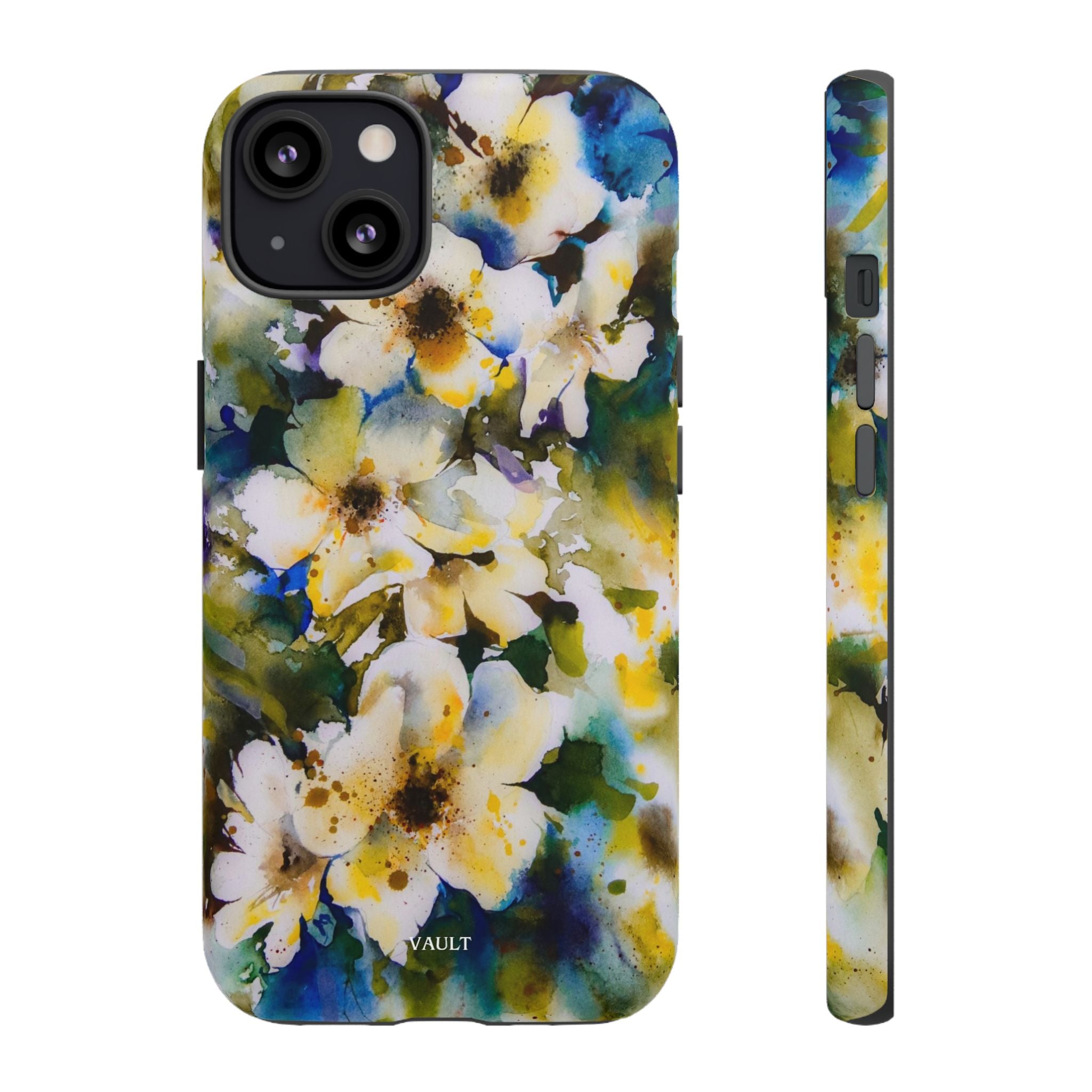 Floral Watercolor Tough Case – Yellow White Blossom Phone Cover