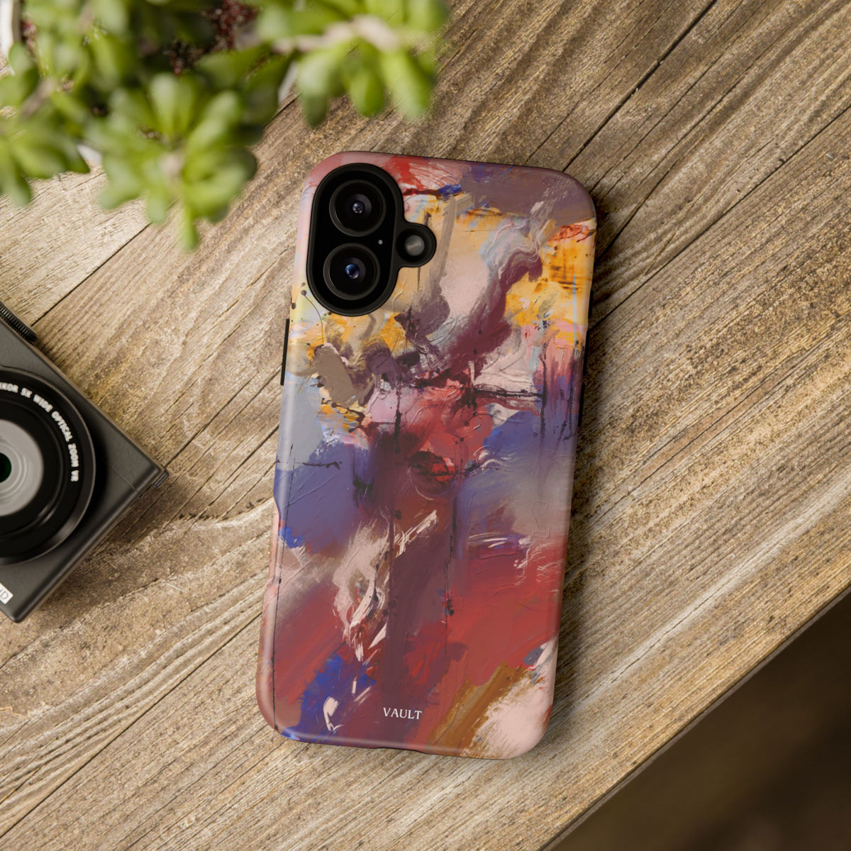 Abstract Brushstroke Tough Phone Case — Colorful Protective iPhone Cover