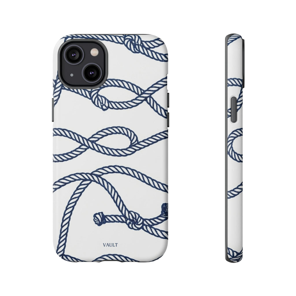Nautical Rope Tough Case — Protective Phone Cover with Navy Knot Design