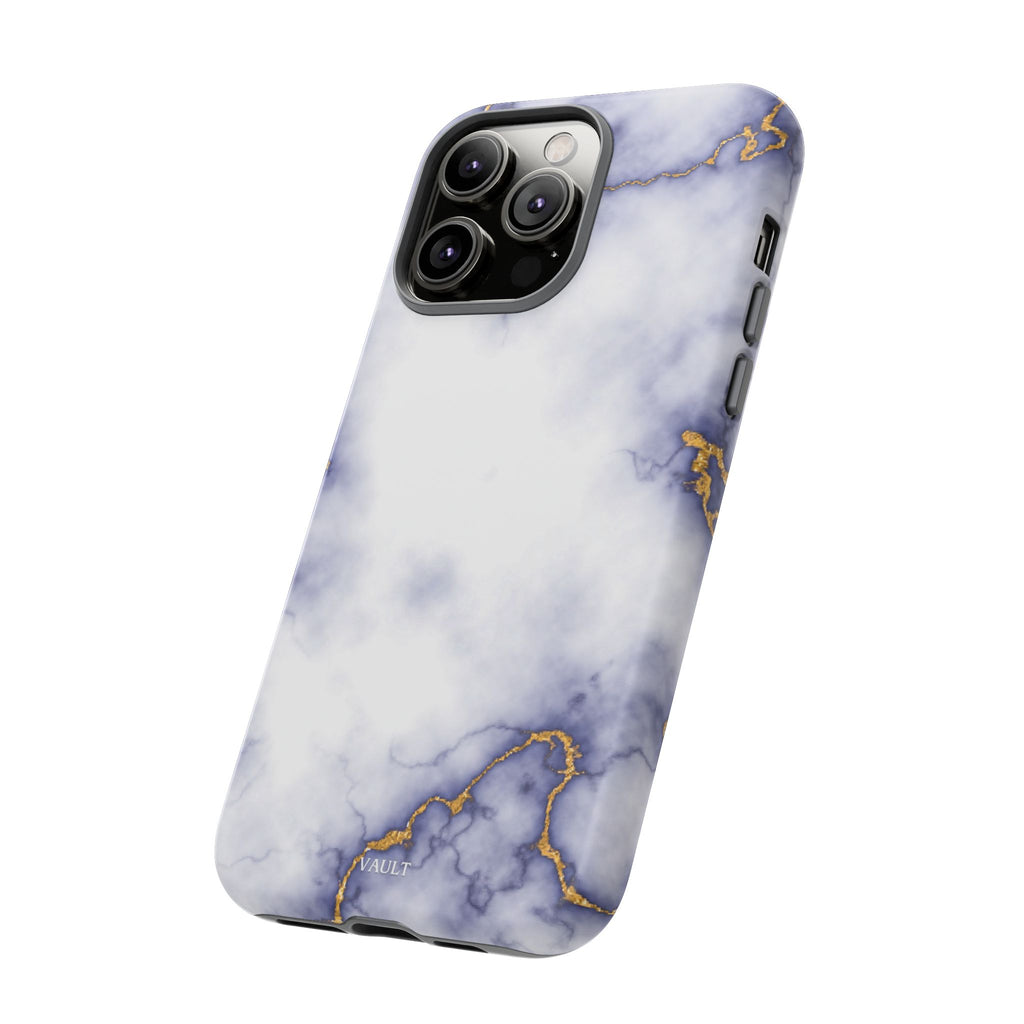 Purple Marble Tough Phone Case with Gold Veins