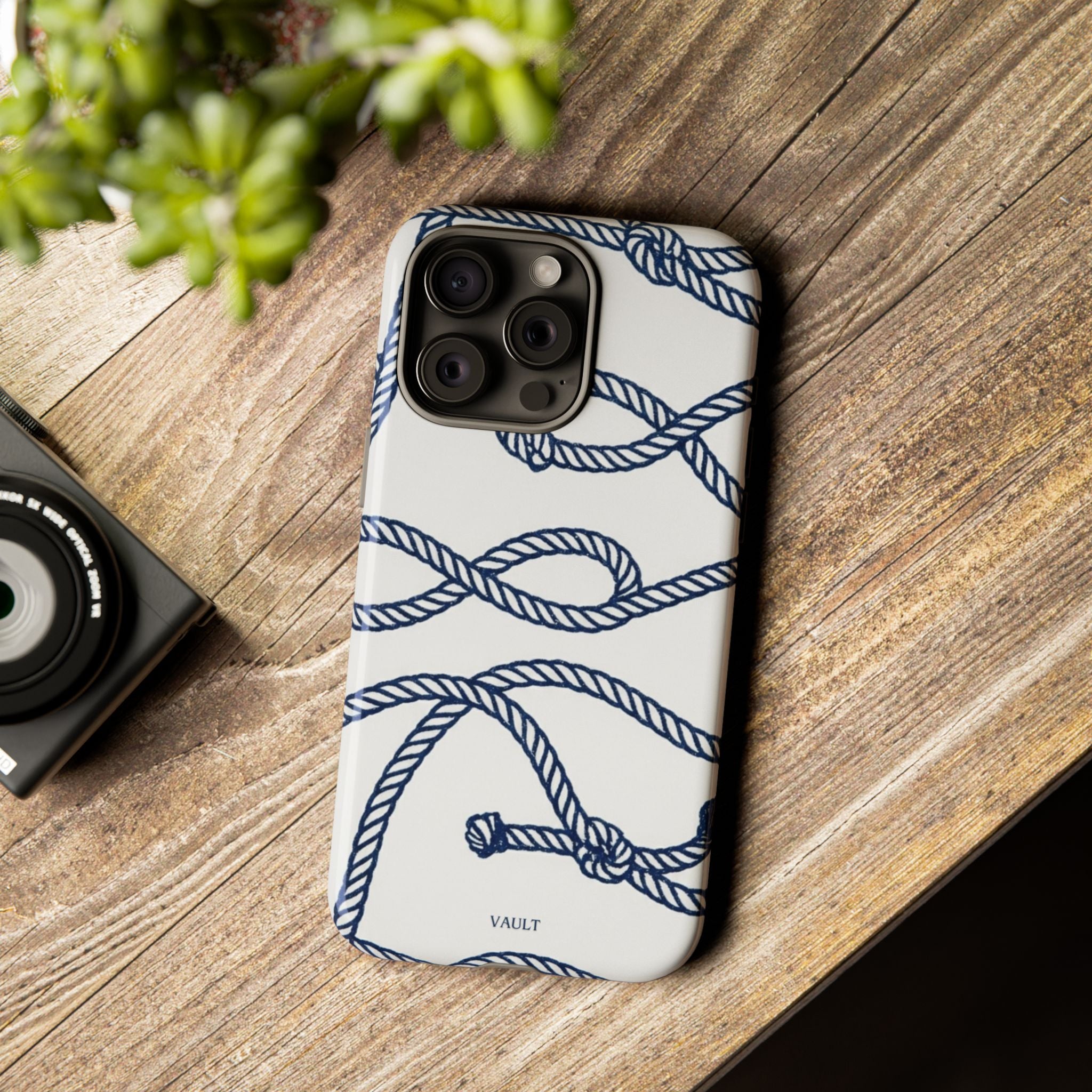 Nautical Rope Tough Case — Protective Phone Cover with Navy Knot Design
