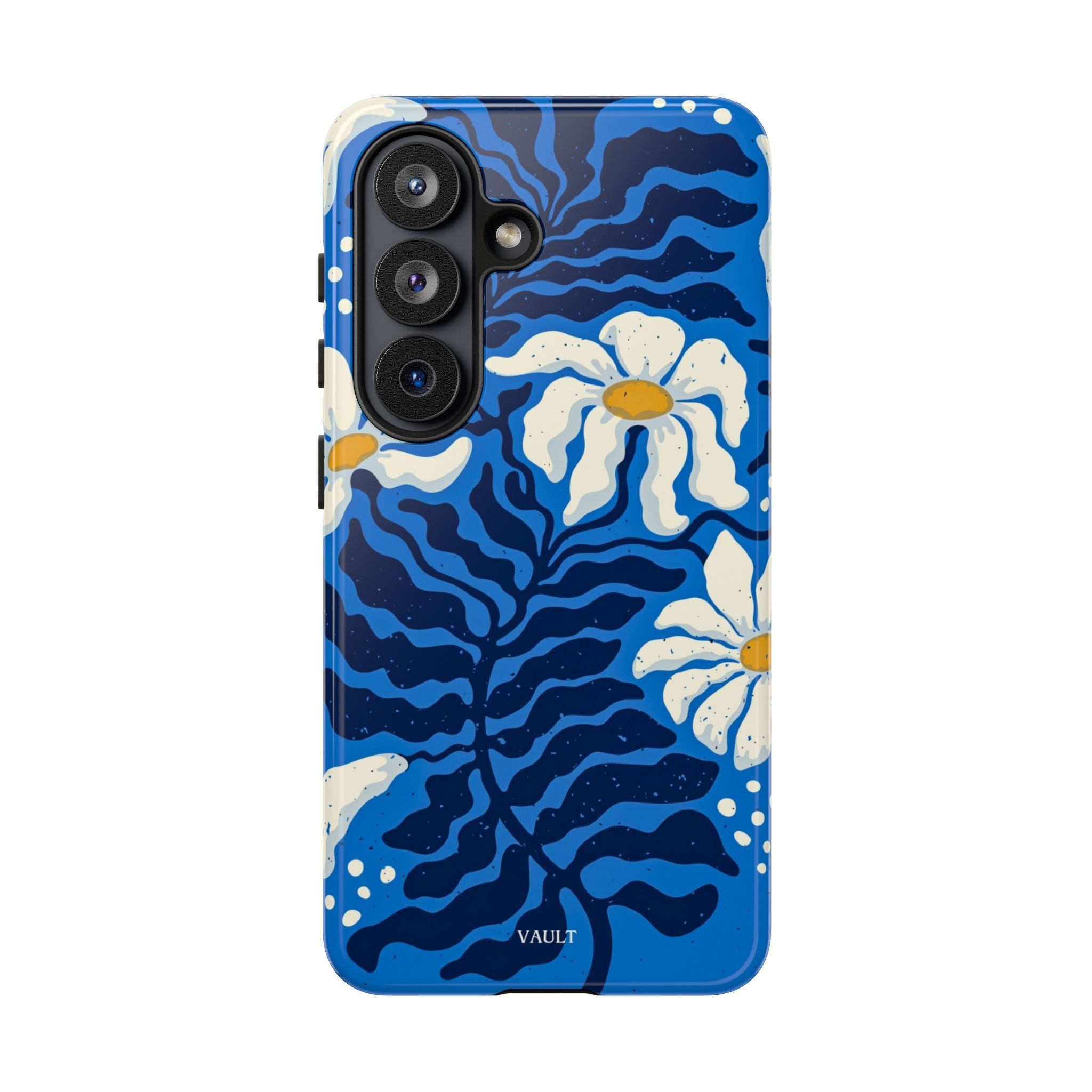 Blue Daisy Tough Phone Case — Floral Protective Phone Cover
