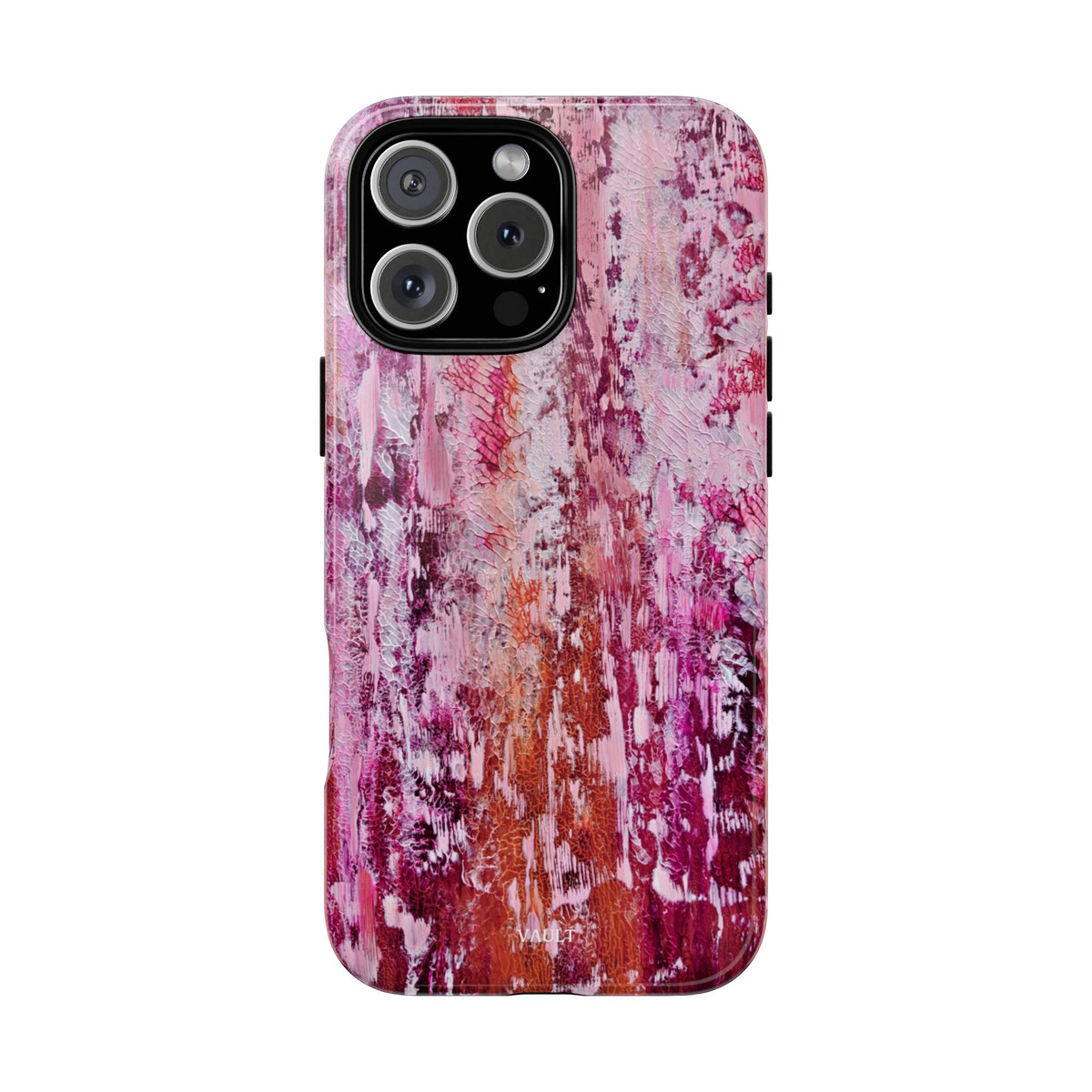 Pink Abstract Art Tough Phone Case — Protective Artistic Phone Cover
