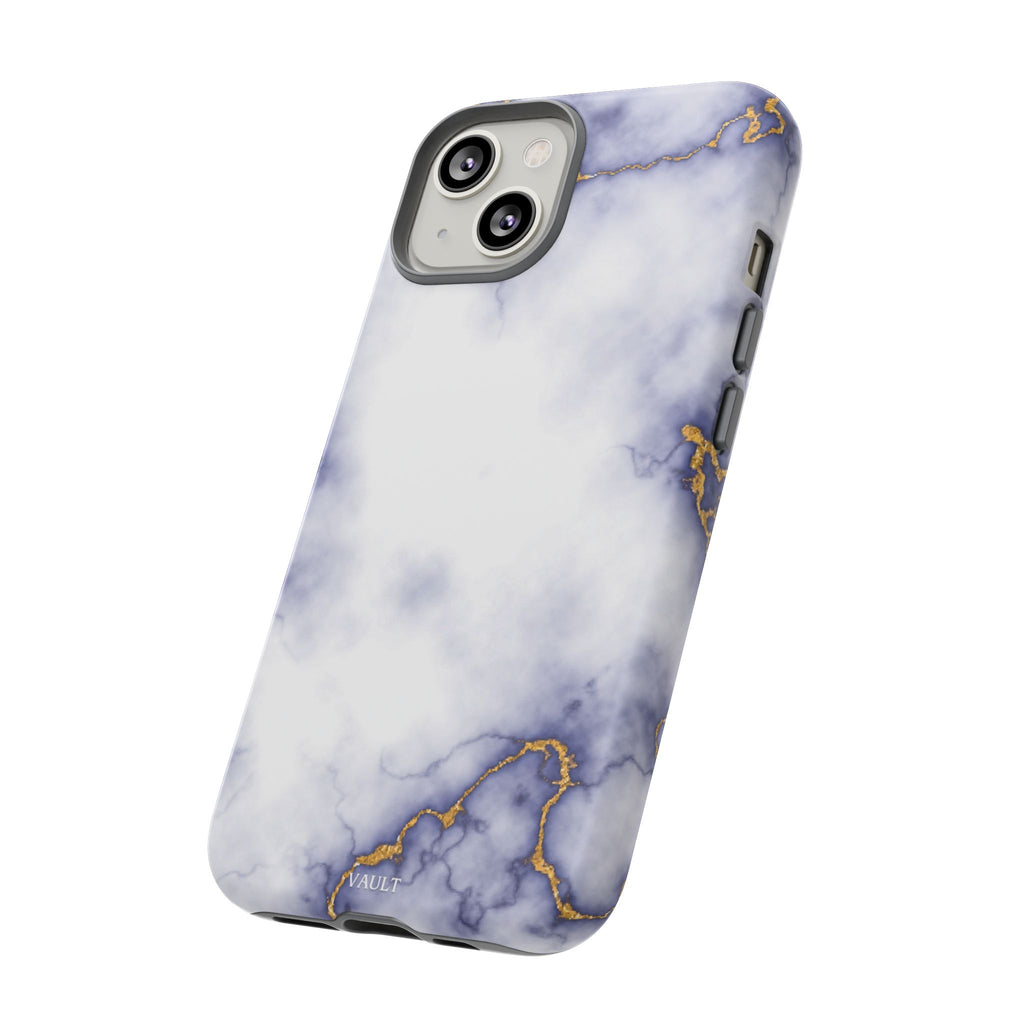 Purple Marble Tough Phone Case with Gold Veins