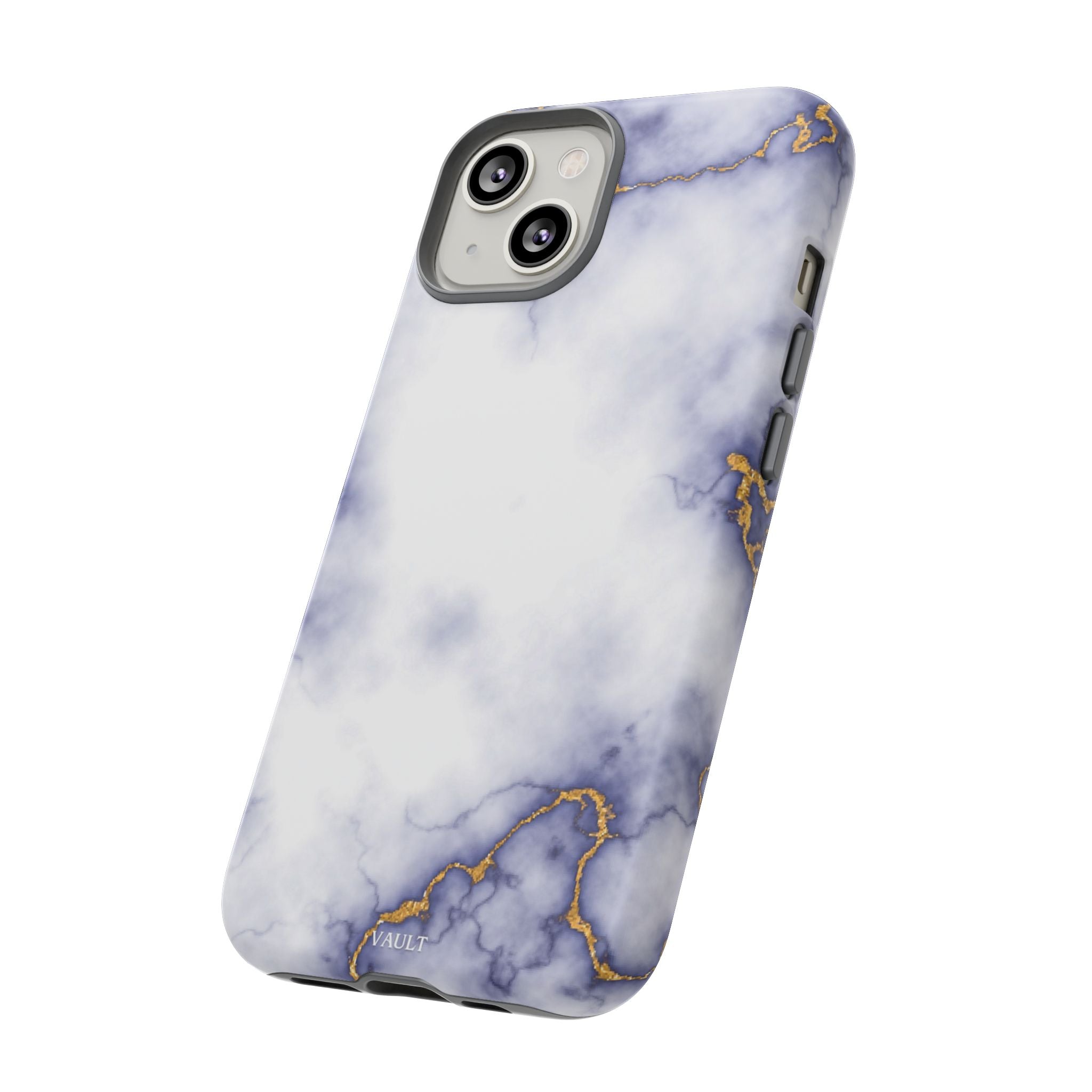 Purple Marble Tough Phone Case with Gold Veins