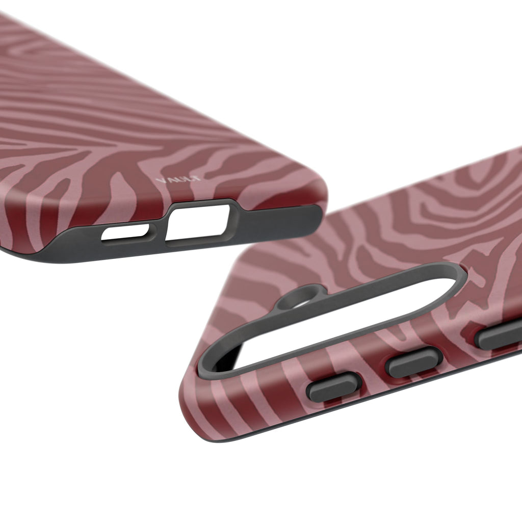 Red Zebra Print Tough Phone Case