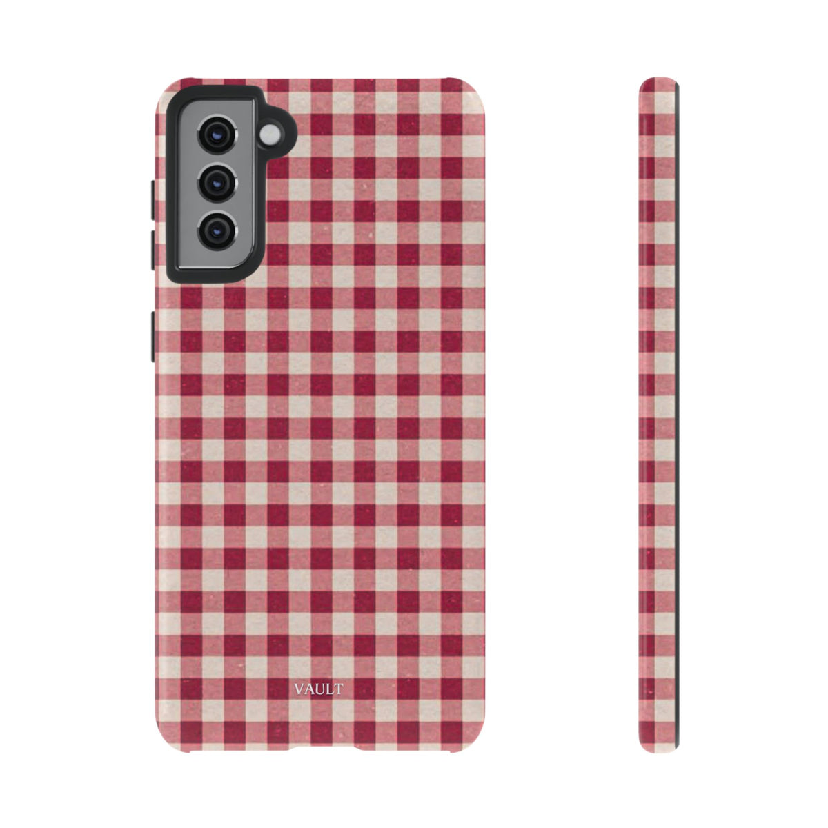Gingham Phone Case — Red Plaid Tough Case